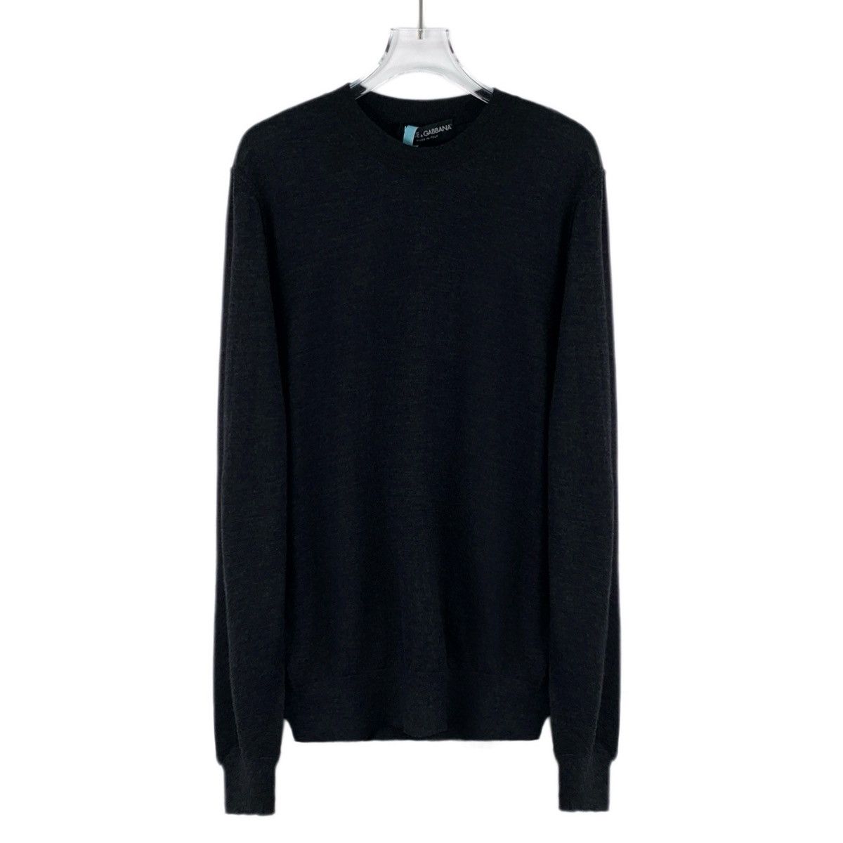 Dolce & Gabbana Dolce & Gabbana Black Wool Long Sleeve Knit Sweater K26WX Size US S / EU 44-46 / 1 - 1 Thumbnail