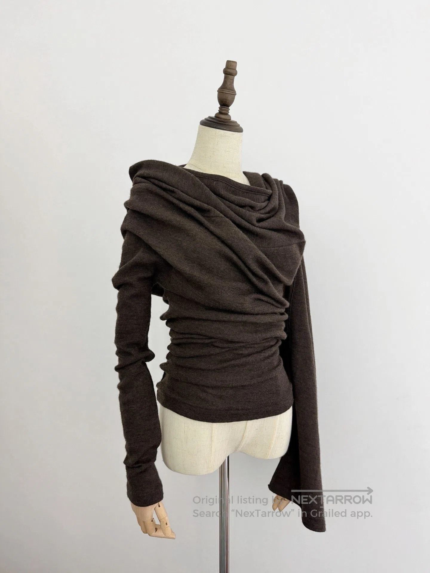 Yohji Yamamoto Y's Reversible Irregular Wool Top. Size L / US 10 / IT 46 - 6 Thumbnail