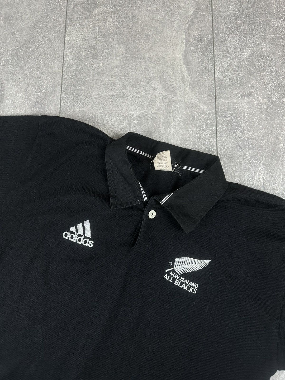 Adidas Adidas All Blacks Mens Rugby Polo Jersey Size US L / EU 52-54 / 3 - 3 Thumbnail
