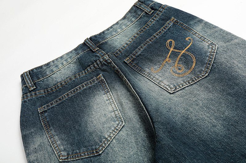 Vintage American retro low-rise straight leg flared jeans for men Size US 32 / EU 48 - 5 Thumbnail