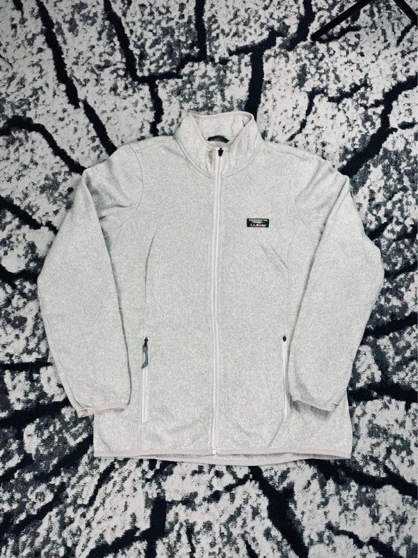 L.L. Bean LL bean fleece zip jacket gray white M Size M / US 6-8 / IT 42-44 - 1 Thumbnail