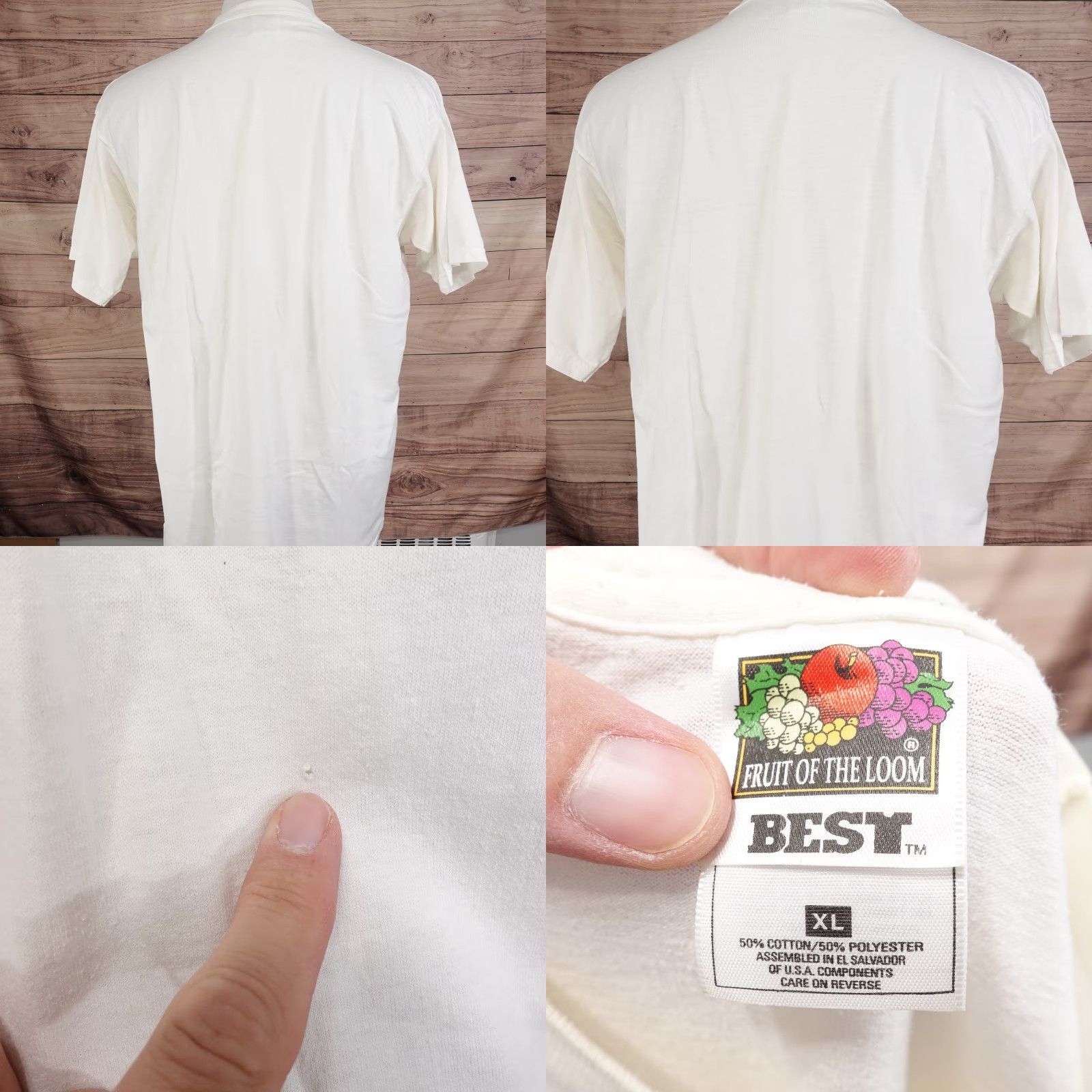 Fruit Of The Loom VINTAGE Fruit of the Loom Striped T-Shirt XL White Grandpa's Fund Breakthroughs for Babies St. Louis Unisex Adults Size US XL / EU 56 / 4 - 8 Thumbnail