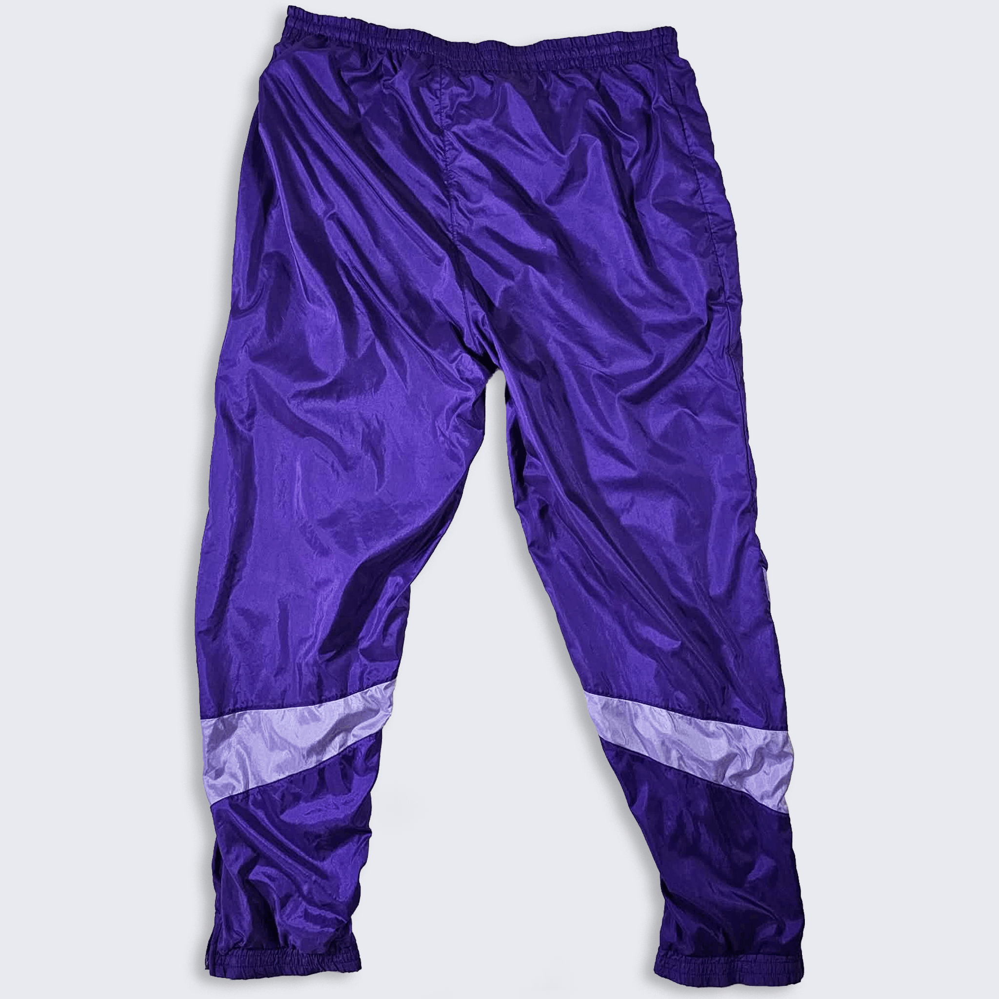 Adidas Adidas Vintage 90s Purple Shiny Full Track Suit Size US XL / EU 56 / 4 - 4 Thumbnail