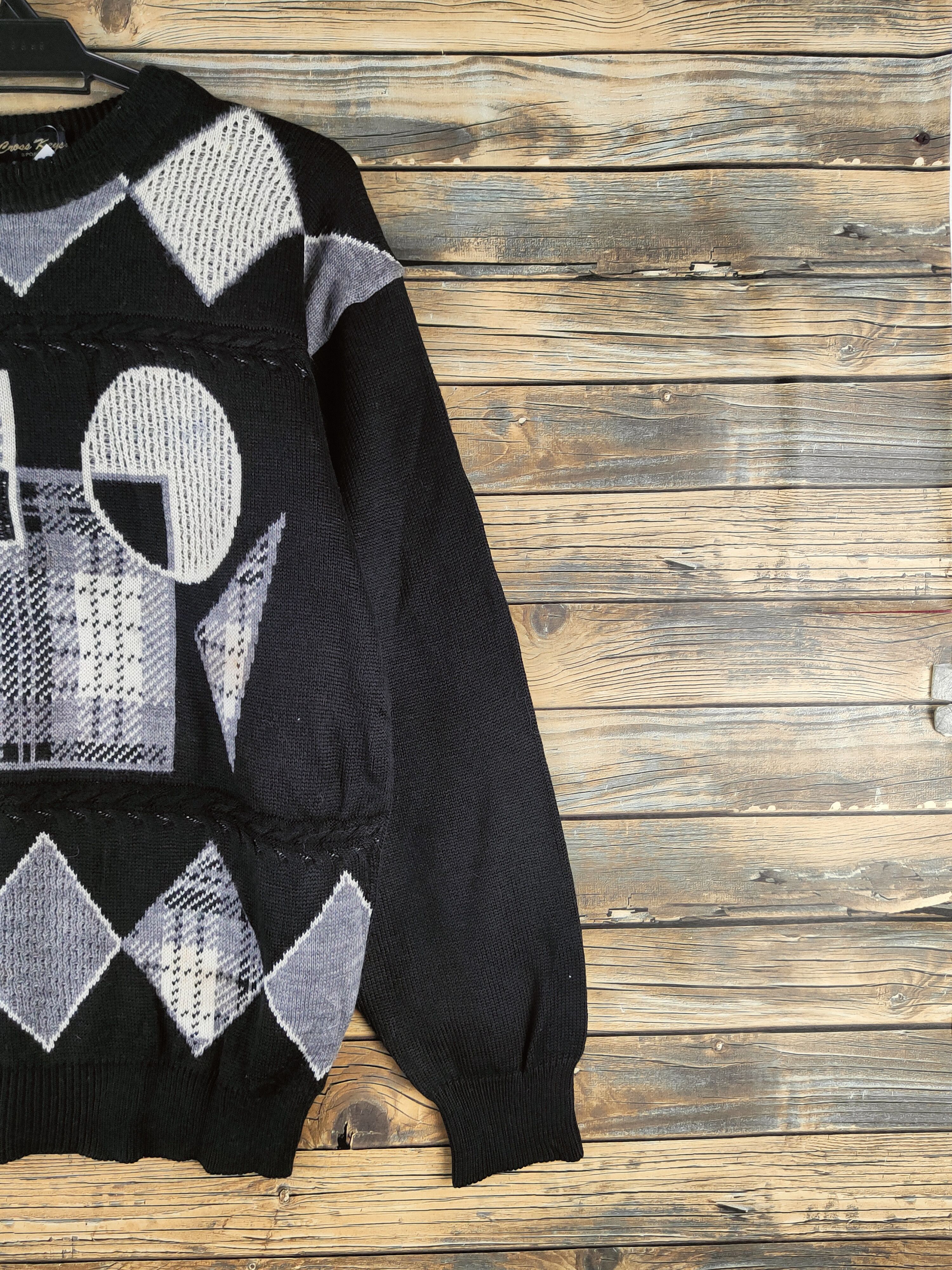 Japanese Brand DL Cross Keys Black Knitwear Sweatshirts #46-950 Size US L / EU 52-54 / 3 - 5 Thumbnail