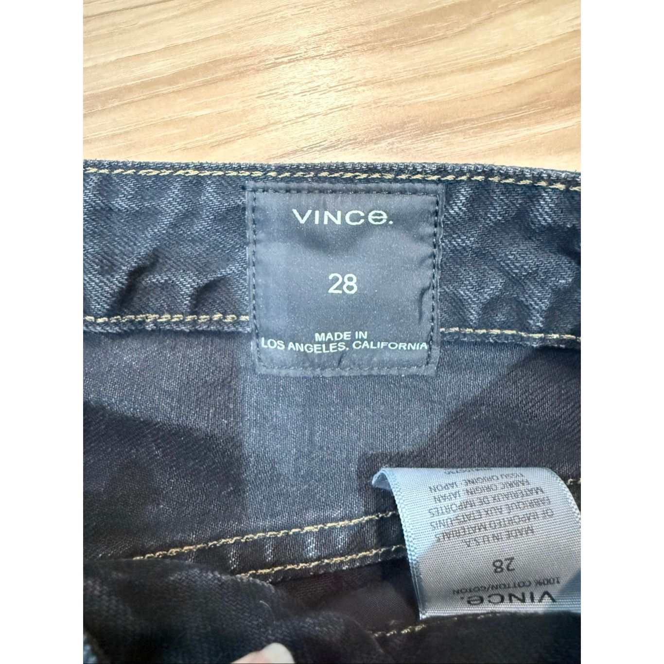 Vince Vince NWT washed black jeans raw hem size 28 Size 28" / US 6 / IT 42 - 4 Thumbnail