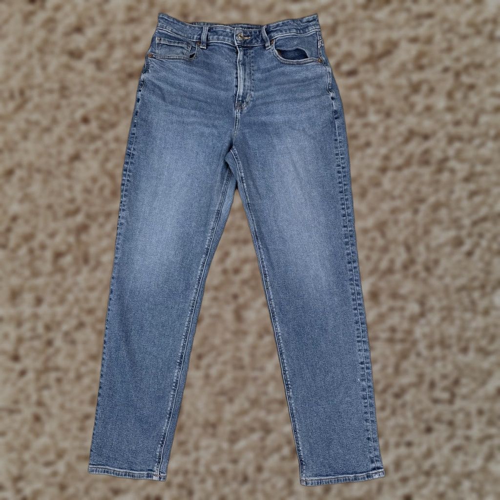 American Eagle Outfitters American Eagle Jeans Womens 12 Tall Blue High Rise Straight Stretch Denim 30x29 Size 34" / US 12 / IT 48 - 1 Thumbnail