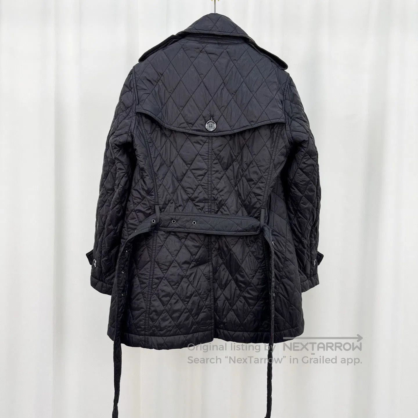 Burberry Burberry Black Quilted Double-Breasted Coat. Size M / US 6-8 / IT 42-44 - 2 Thumbnail