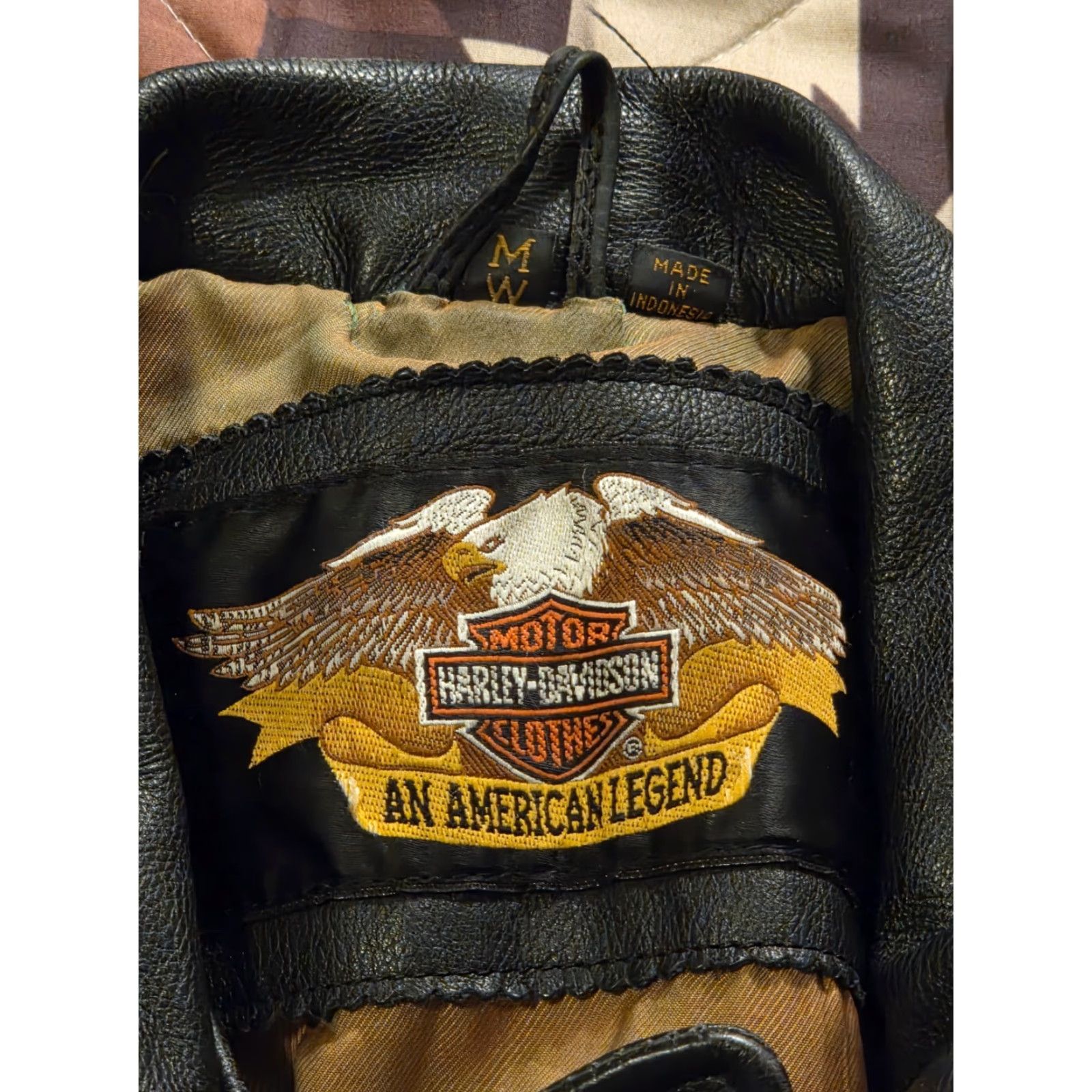 Harley Davidson VINTAGE Harley-Davidson Womens Sierra Rose Embossed Leather Jacket Black Medium Size M / US 6-8 / IT 42-44 - 4 Thumbnail