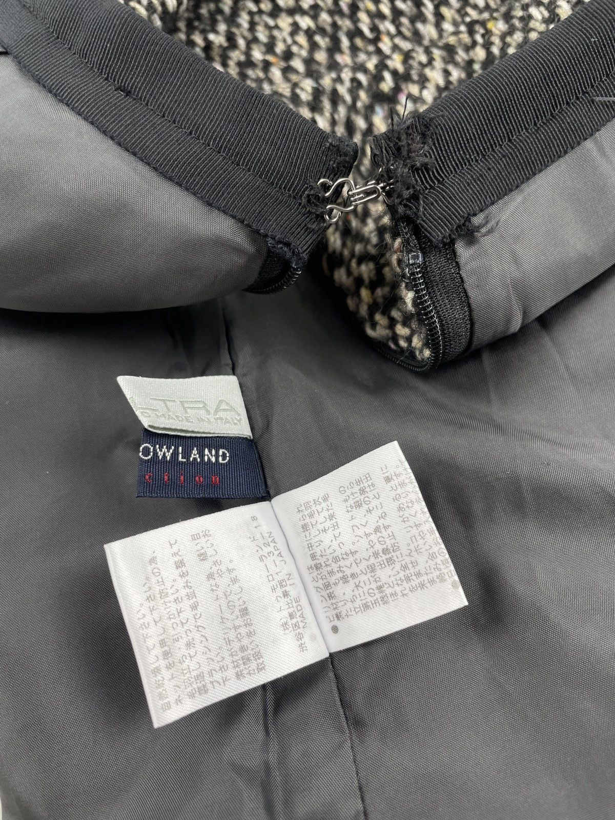 Japanese Brand × Tomorrowland Rare Japan Collection Wool Tweed Side Zipper Mini Straight Skirt Size 26" / US 2 / IT 38 - 16 Thumbnail