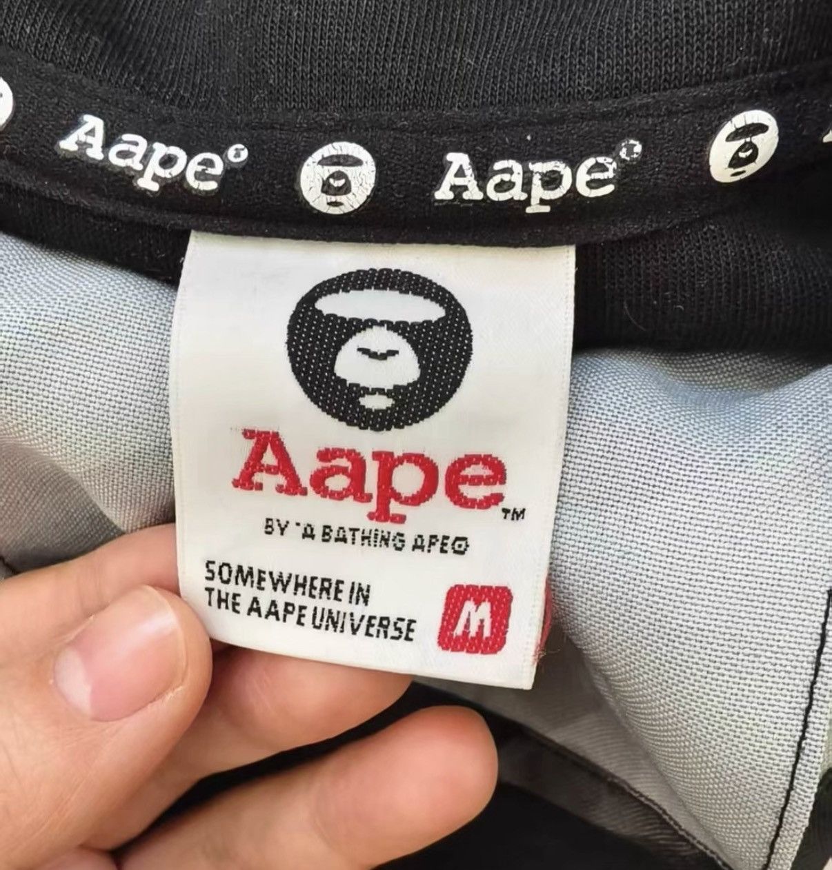 Bape BAPE OG Nigo era black and gray paneled sweatshirt Size US M / EU 48-50 / 2 - 2 Thumbnail