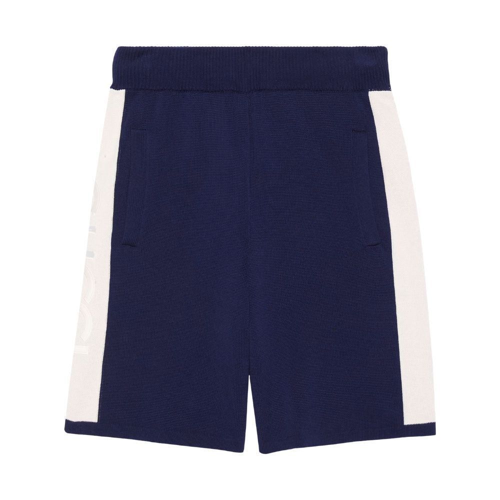 Gucci o1mt1gz0525 Cotton Knit Shorts in Blue/Ivory Size US 28 / EU 44 - 1 Thumbnail