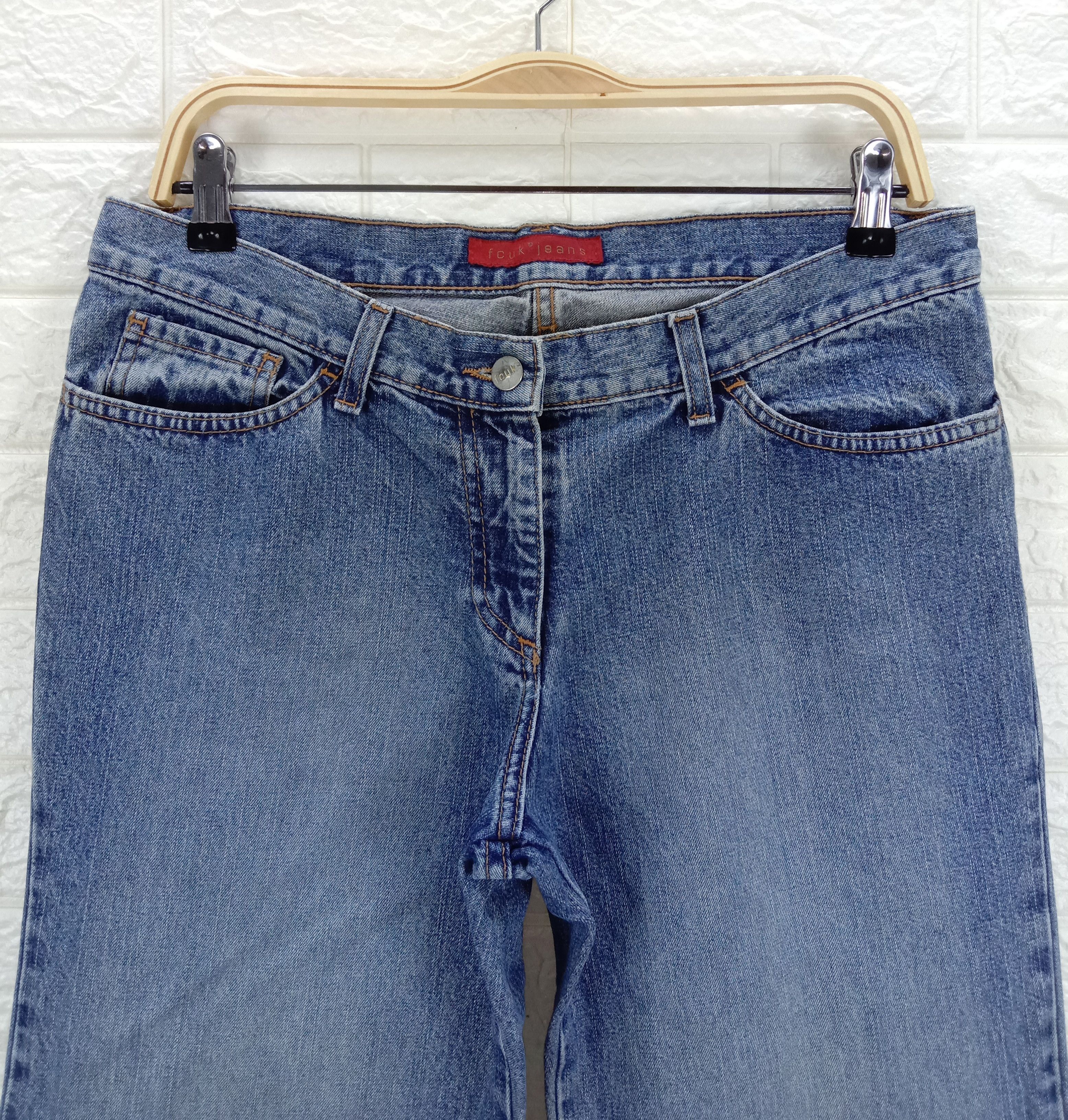 FCUK Vintage Fcuk Artwork Flare Jeans Bell Bottom Denim Size 31" - 2 Thumbnail