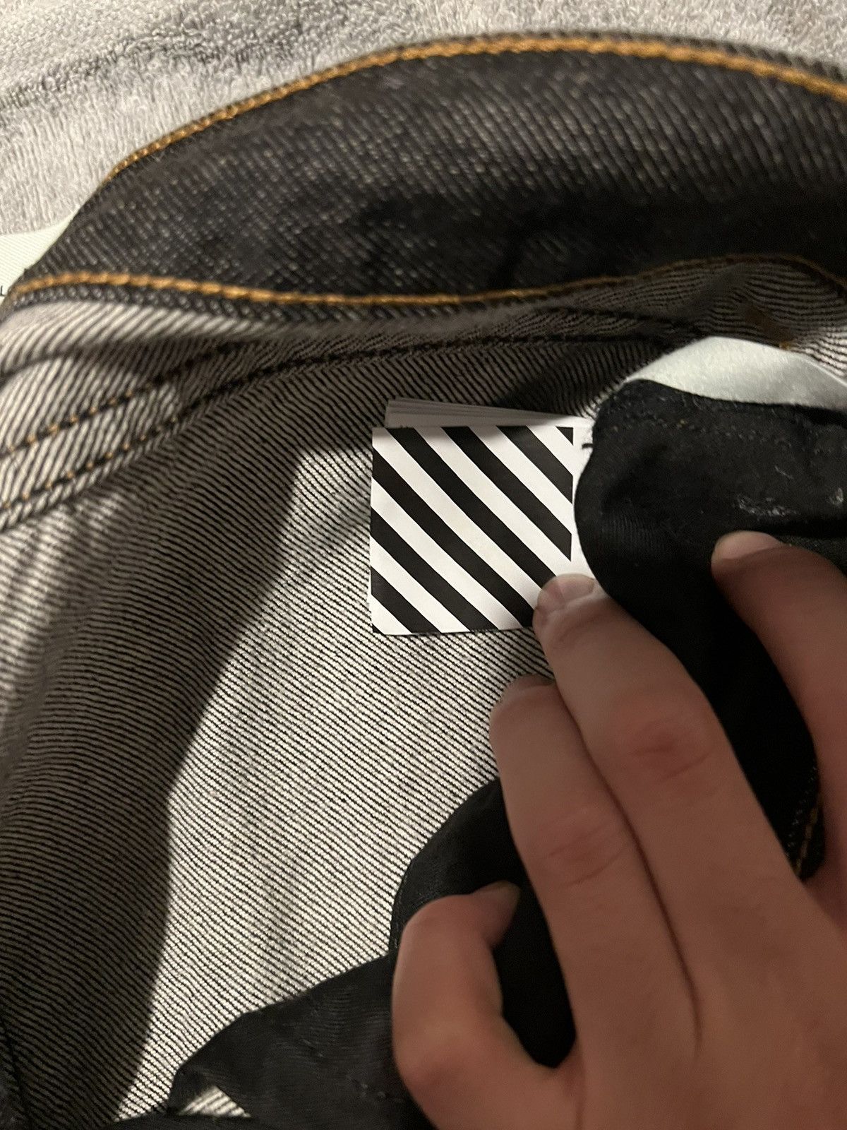 Off-White Off White Dark Grey Demin Jeans Size US 30 / EU 46 - 4 Thumbnail