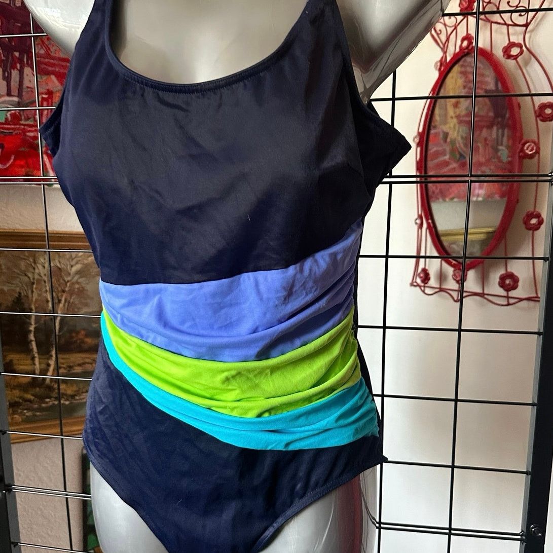 Other body system blue green one piece swimsuit Size ONE SIZE - 2 Thumbnail