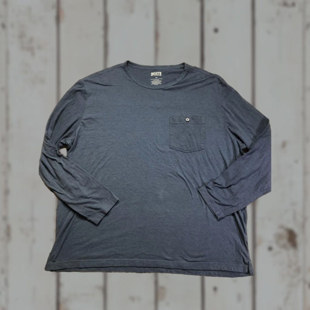 Duluth Trading Company Duluth Trading Co Shirt Mens 3XL Blue Long Sleeve Pocket Tagless Crewneck Tee Size US XXL / EU 58 / 5 - 1 Thumbnail
