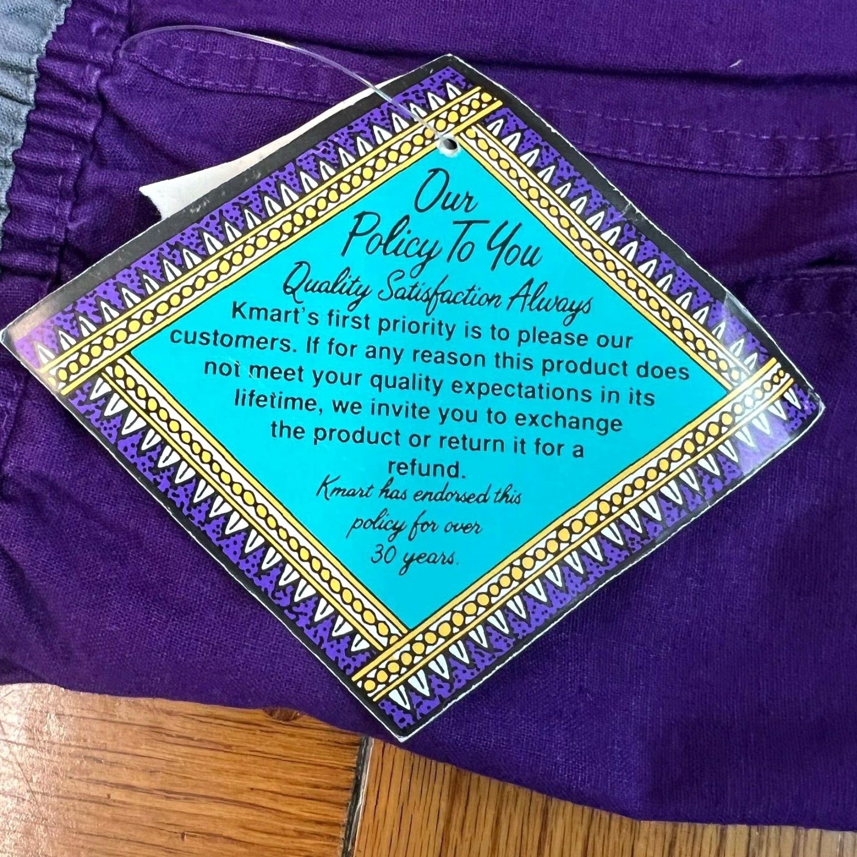 Vintage Surf Odyssey Bermuda Shorts Mens Mid Rise Canvas Purple XL Elastic Waist - 8 Inseam Pockets Casual Men's Short Size US 38 / EU 54 - 6 Thumbnail