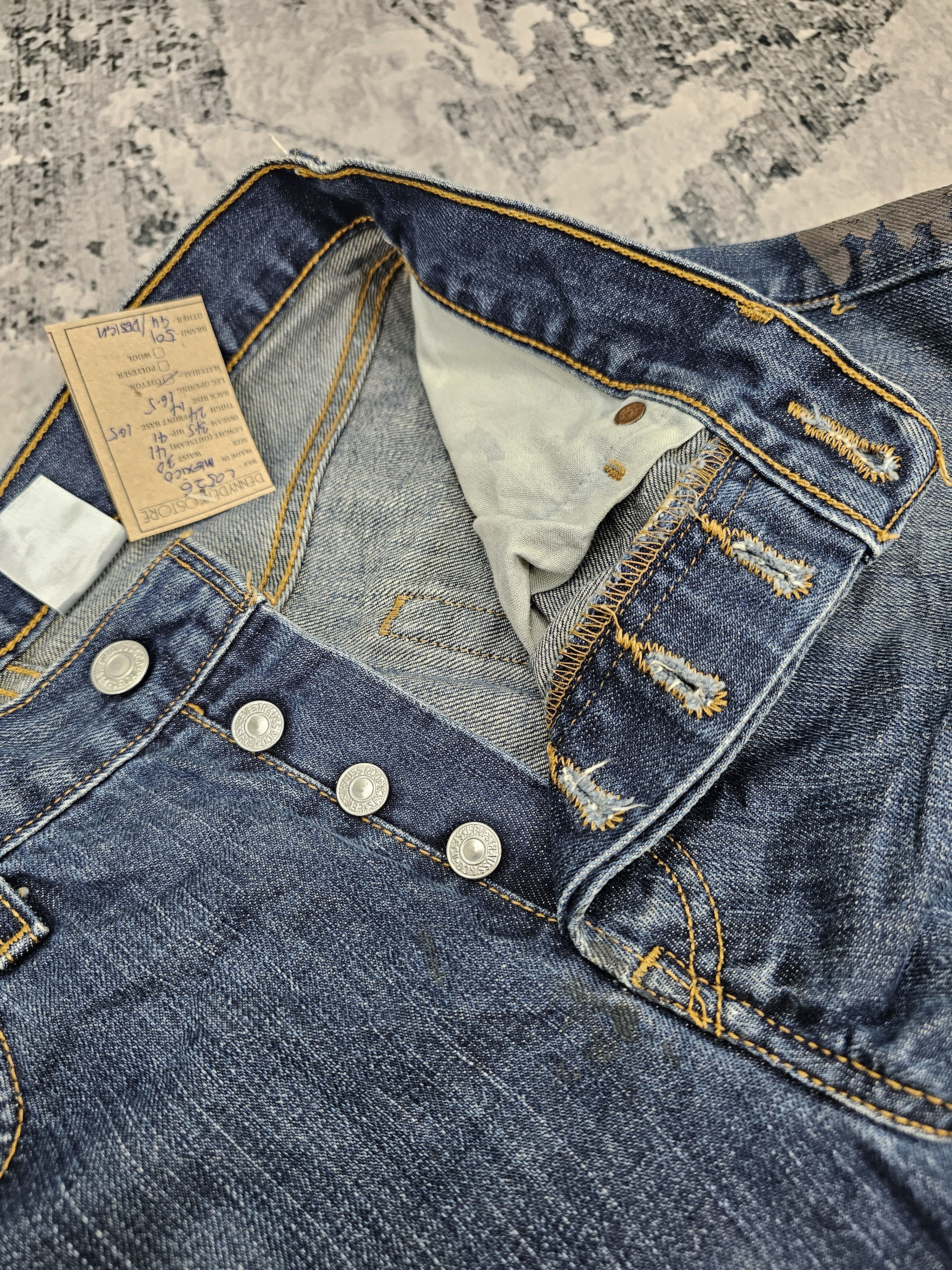 Levi's Vintage Clothing Vintage LEVIS 501 Paint Splash Blue Jeans Size 30X31.5 L0526 Size US 30 / EU 46 - 12 Thumbnail