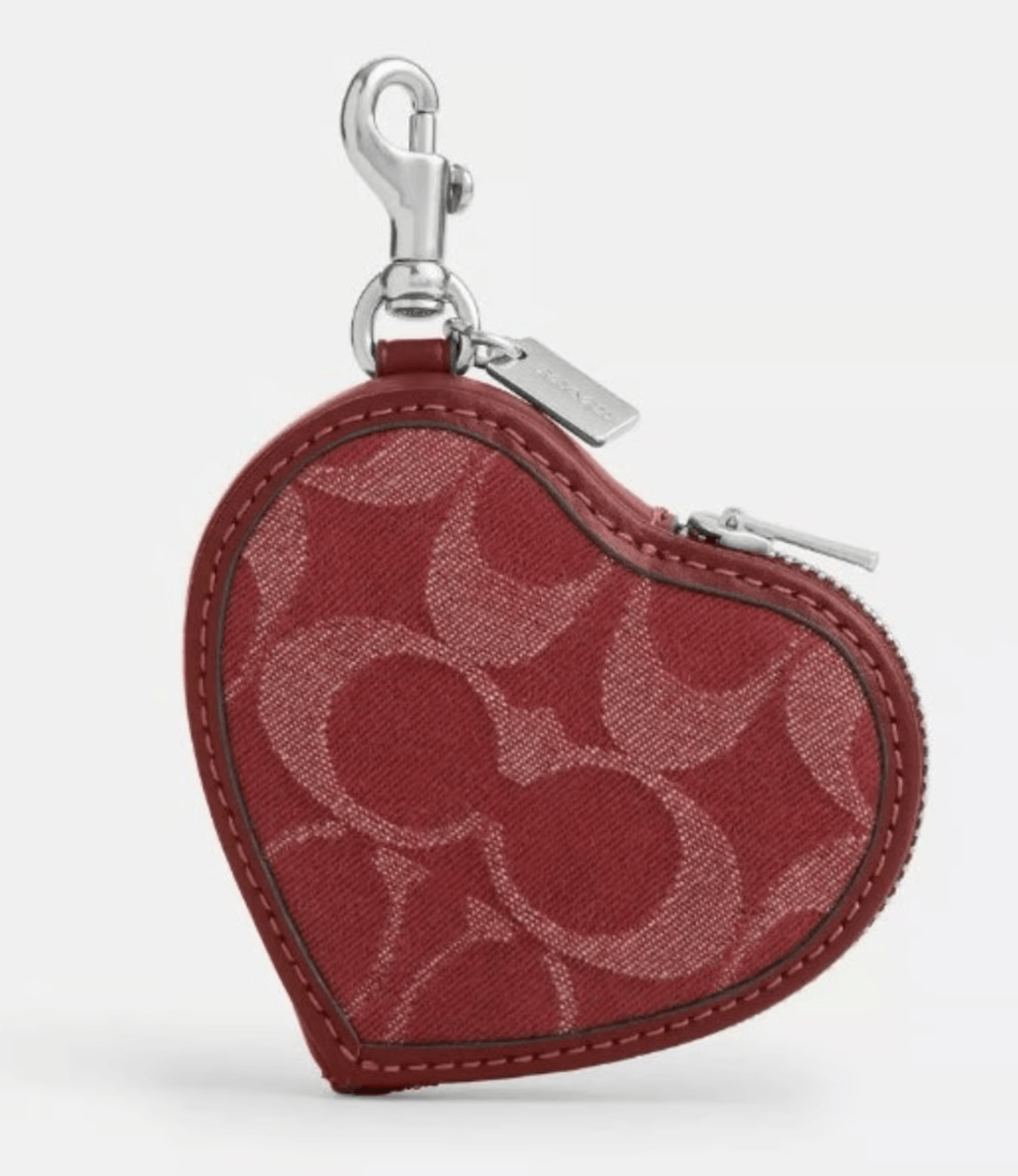 Coach Heart Bag Charm In Signature Denim CDC91 Size ONE SIZE - 3 Thumbnail