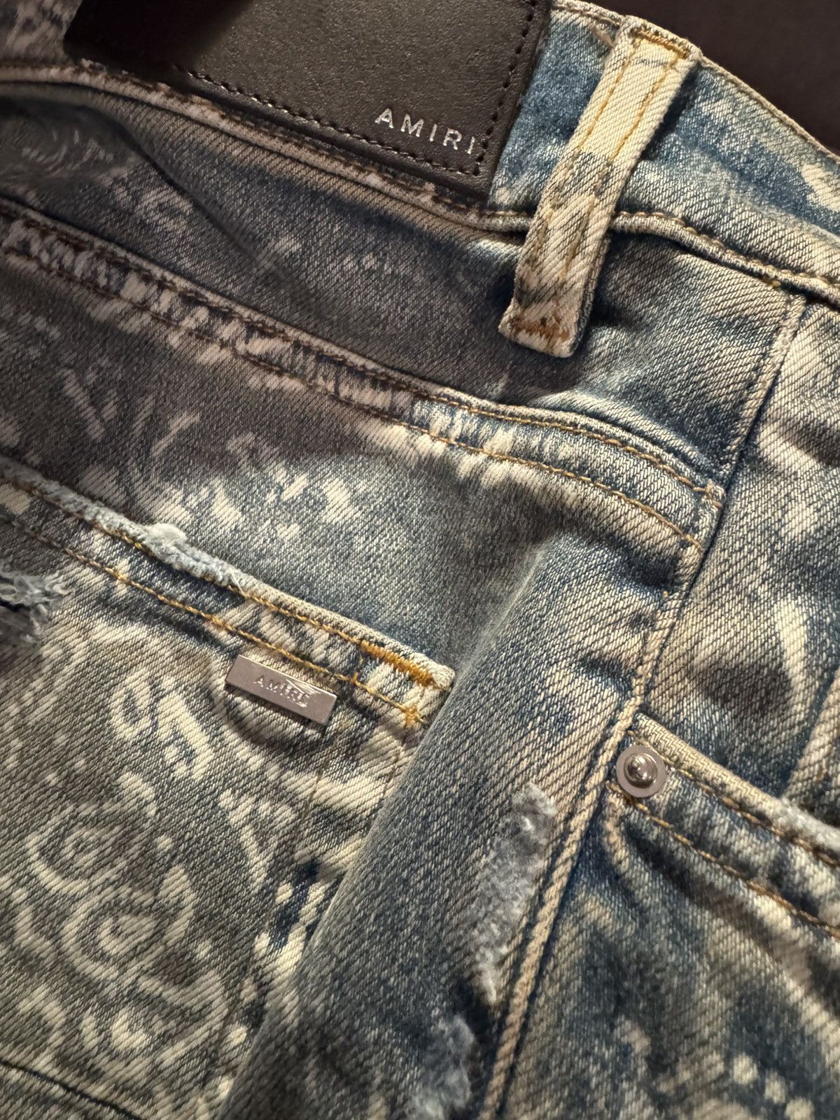 Amiri AMIRI jeans STUDY REAL TAPE MEASUREMENTS BY TAPE IN PHOTOS Size US 32 / EU 48 - 16 Thumbnail