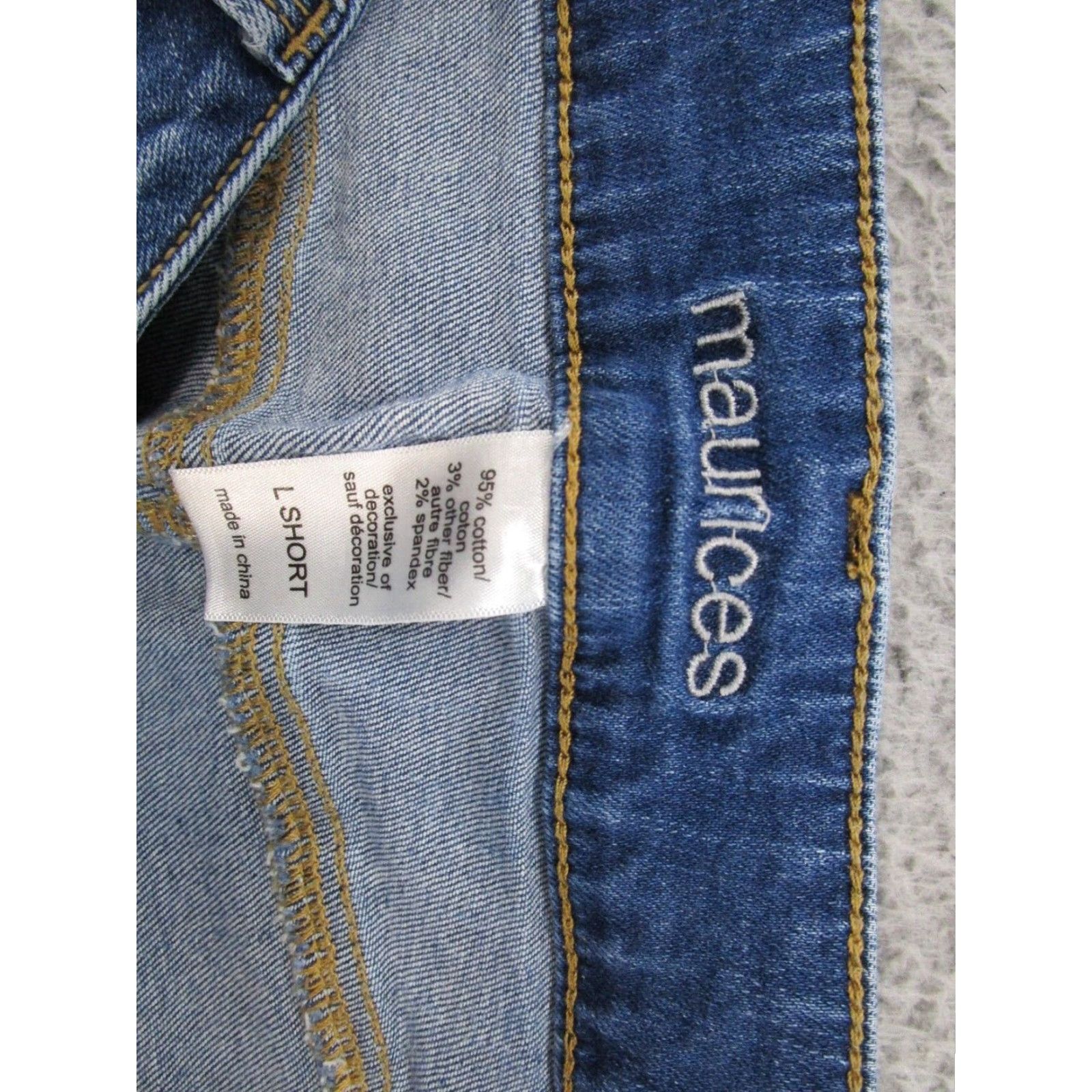 Vintage Maurice's Women's Denim Jeans Tapered Leg Stretch Blue Size L Short Regular Jeans Womens - Size 36" / US 14 / IT 50 - 4 Thumbnail