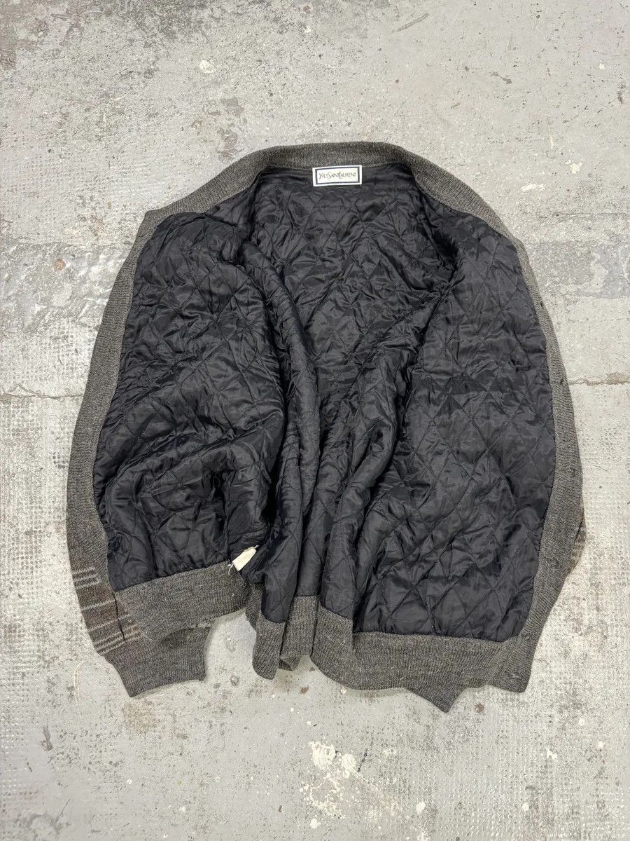 Yves Saint Laurent 1980s Yves Saint Laurent Brown Wool Bomber Cardigan Jacket Size US L / EU 52-54 / 3 - 5 Thumbnail