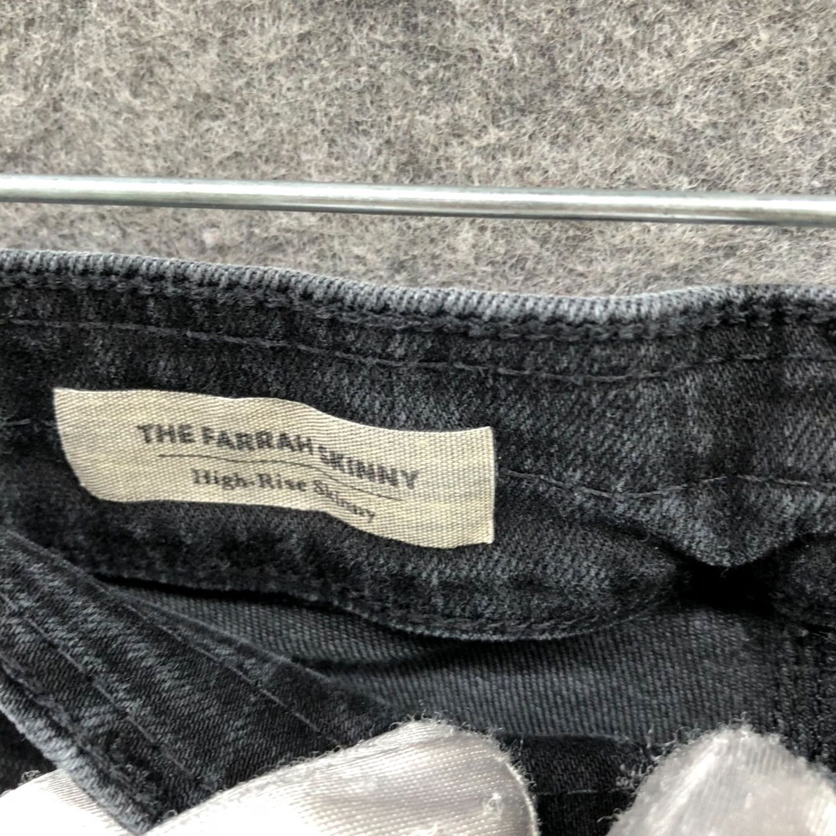 Vintage AG Adriano Goldschmied The Farrah High Rise Skinny Jean Womens 30 Black Size 30" / US 8 / IT 44 - 6 Thumbnail