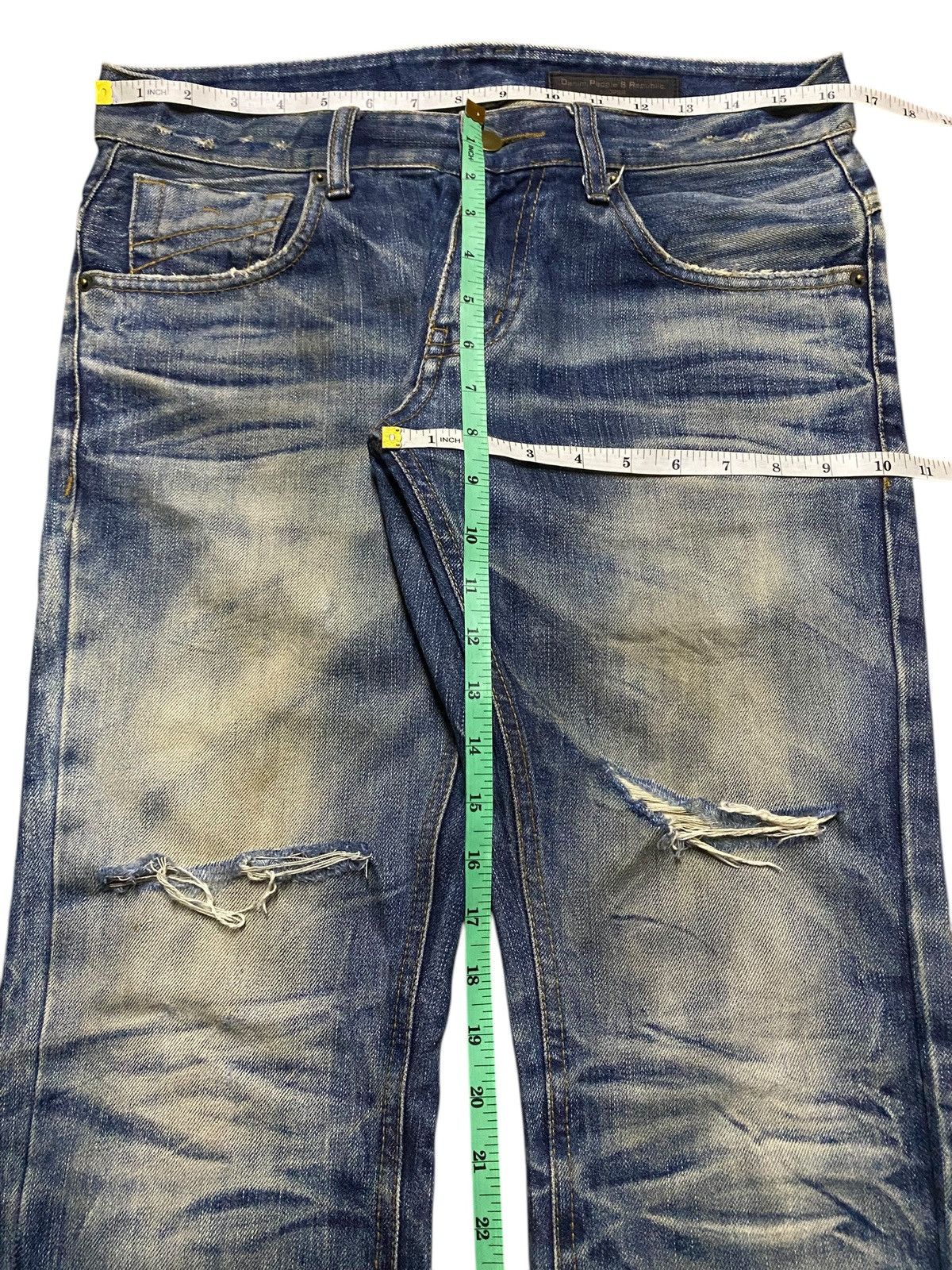 POST ARCHIVE FACTION (PAF) Denim People Republic Distressed Blue Black Size US 33 - 15 Thumbnail