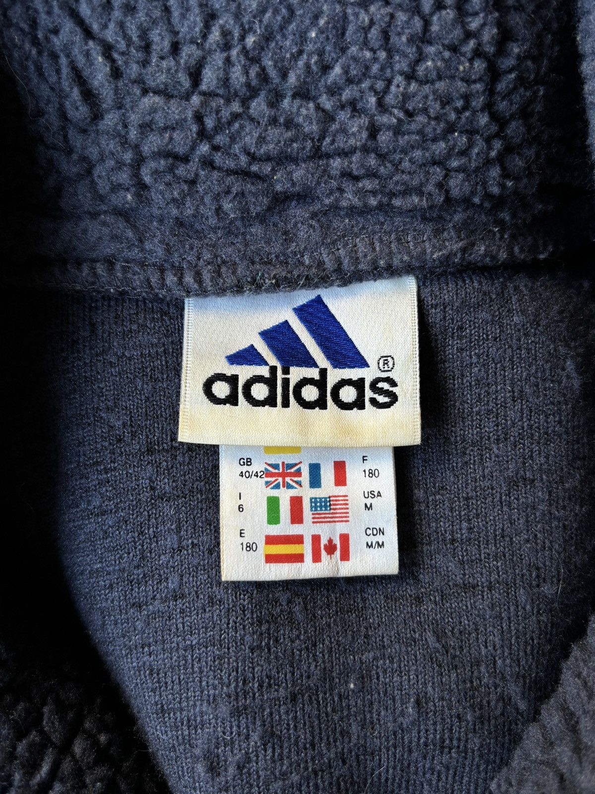 Adidas Adidas Fleece Half Zip Vintage Jacket Sherpa Fleece Size US M / EU 48-50 / 2 - 6 Thumbnail