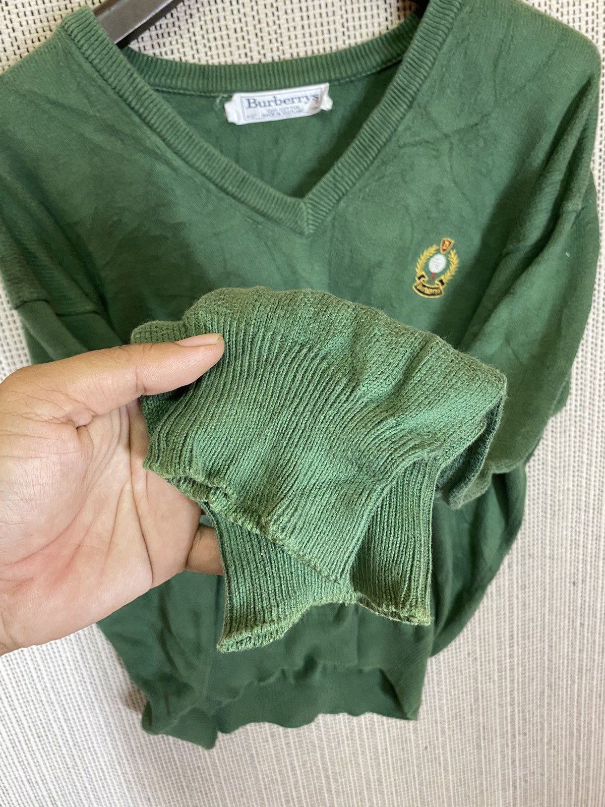 Burberry × Designer × Vintage ‼️VINTAGE BURBERRY SMALL LOGO KNIT SWEATER‼️ Size US XL / EU 56 / 4 - 6 Thumbnail