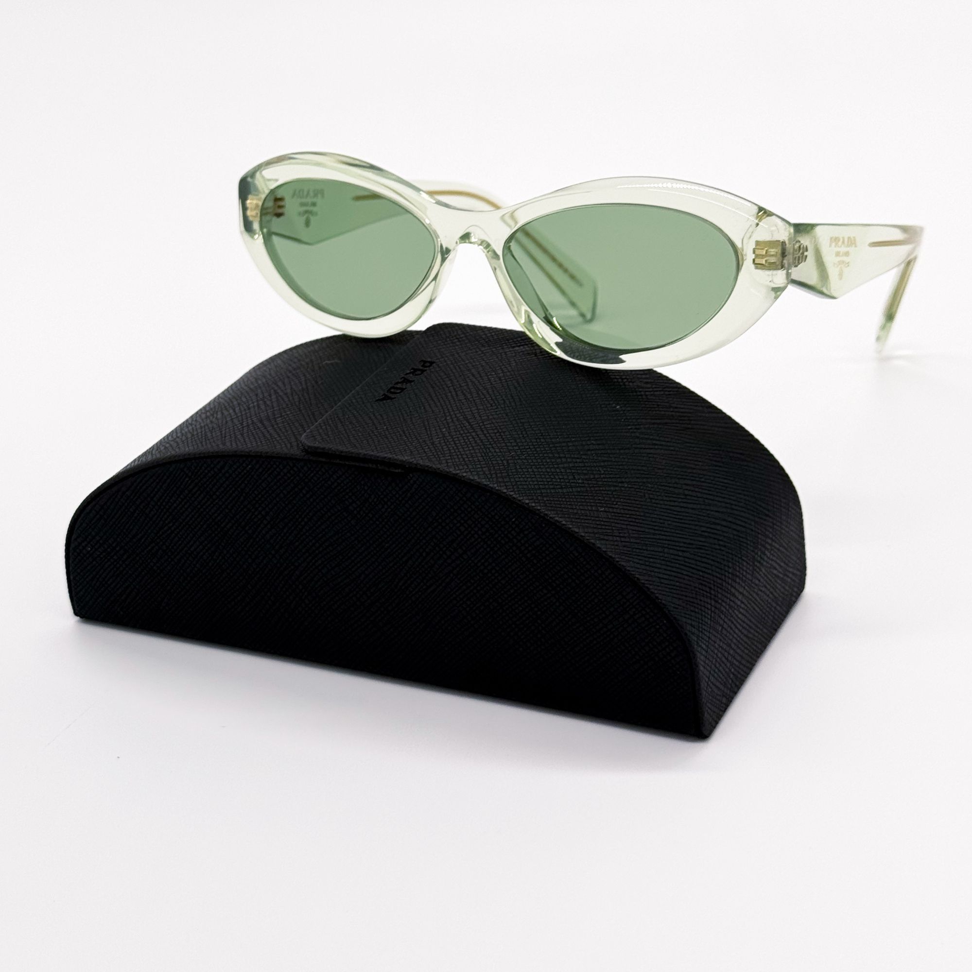 Prada NEW PRADA SUNGLASSES PR26ZS 14R20E TRANSPARENT MINT WOMEN Size ONE SIZE - 1 Thumbnail