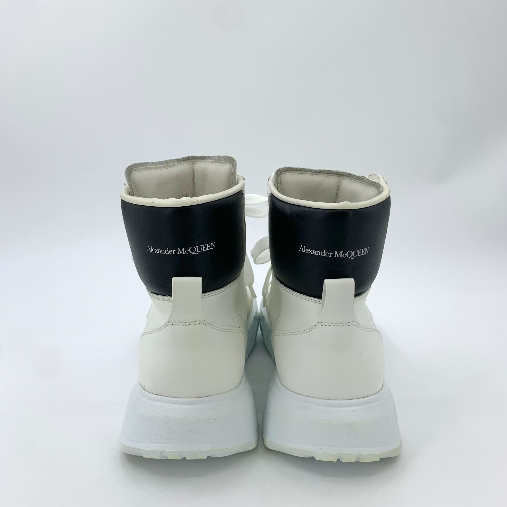 Alexander McQueen Alexander McQueen White Lace-Up Platform High-Top Sneakers ( Size US 11 / EU 44 - 7 Thumbnail
