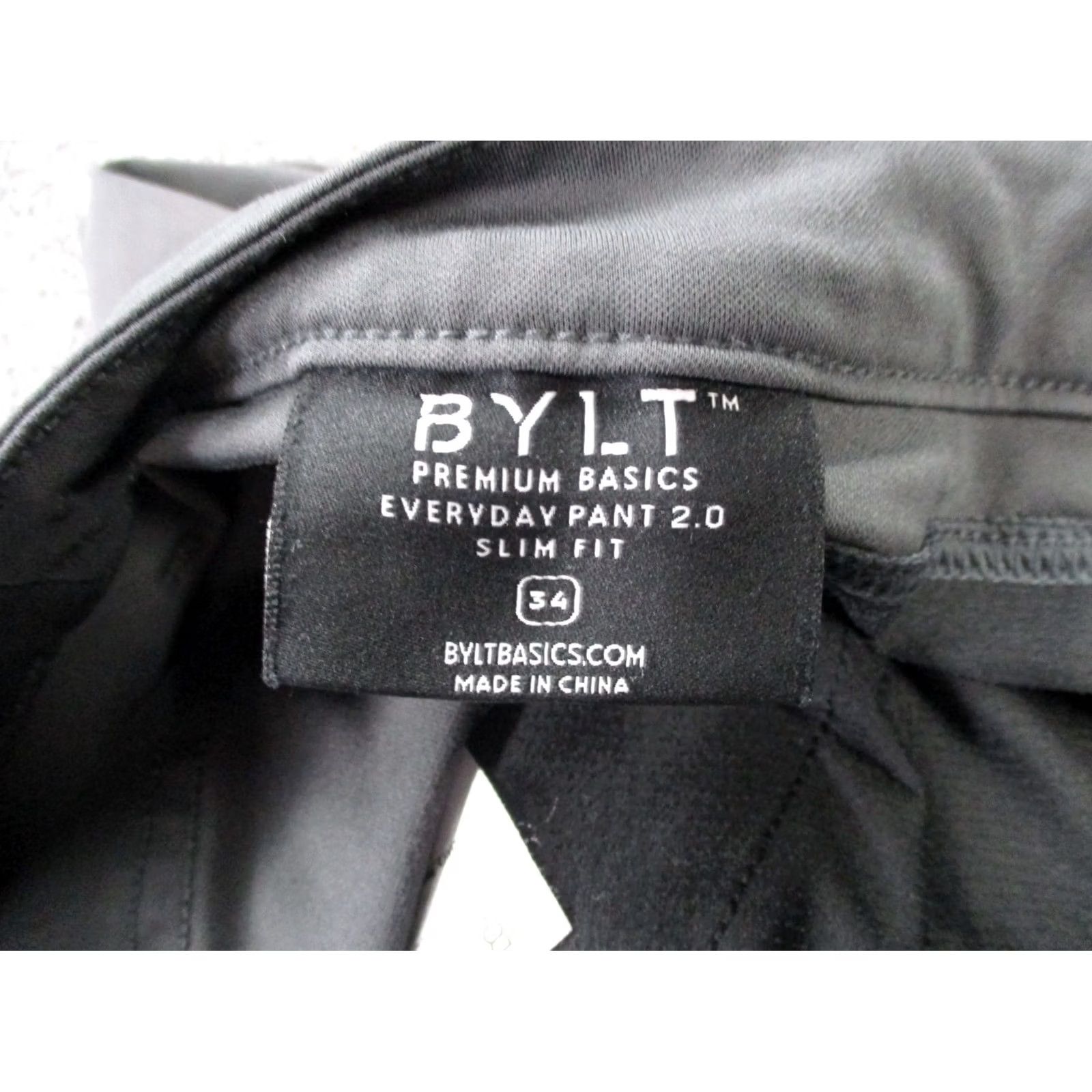 Vintage BYLT Pants Mens 34 Gray Chino Everyday Business Dress Casual 34" Inseam Flat Front Nylon Spandex Viscose Knit Pocket Logo Preppy Style Size US 34 / EU 50 - 7 Thumbnail