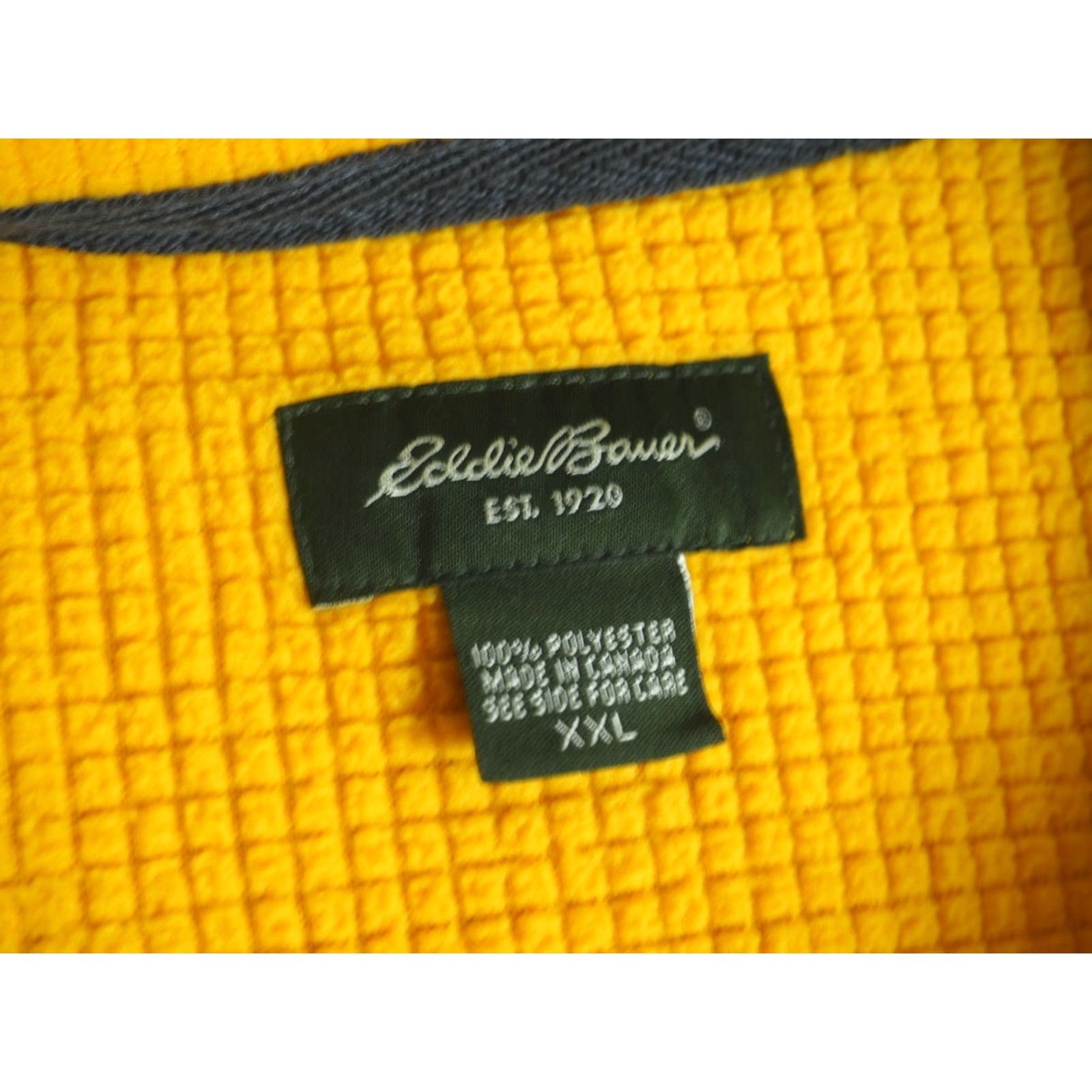 Eddie Bauer VINTAGE Eddie Bauer Jacket 1/4 Zip Fleece Mens 2XL Yellow 2000s Y2k Outdoor Hiking Grid Pullover Size US XXL / EU 58 / 5 - 4 Thumbnail