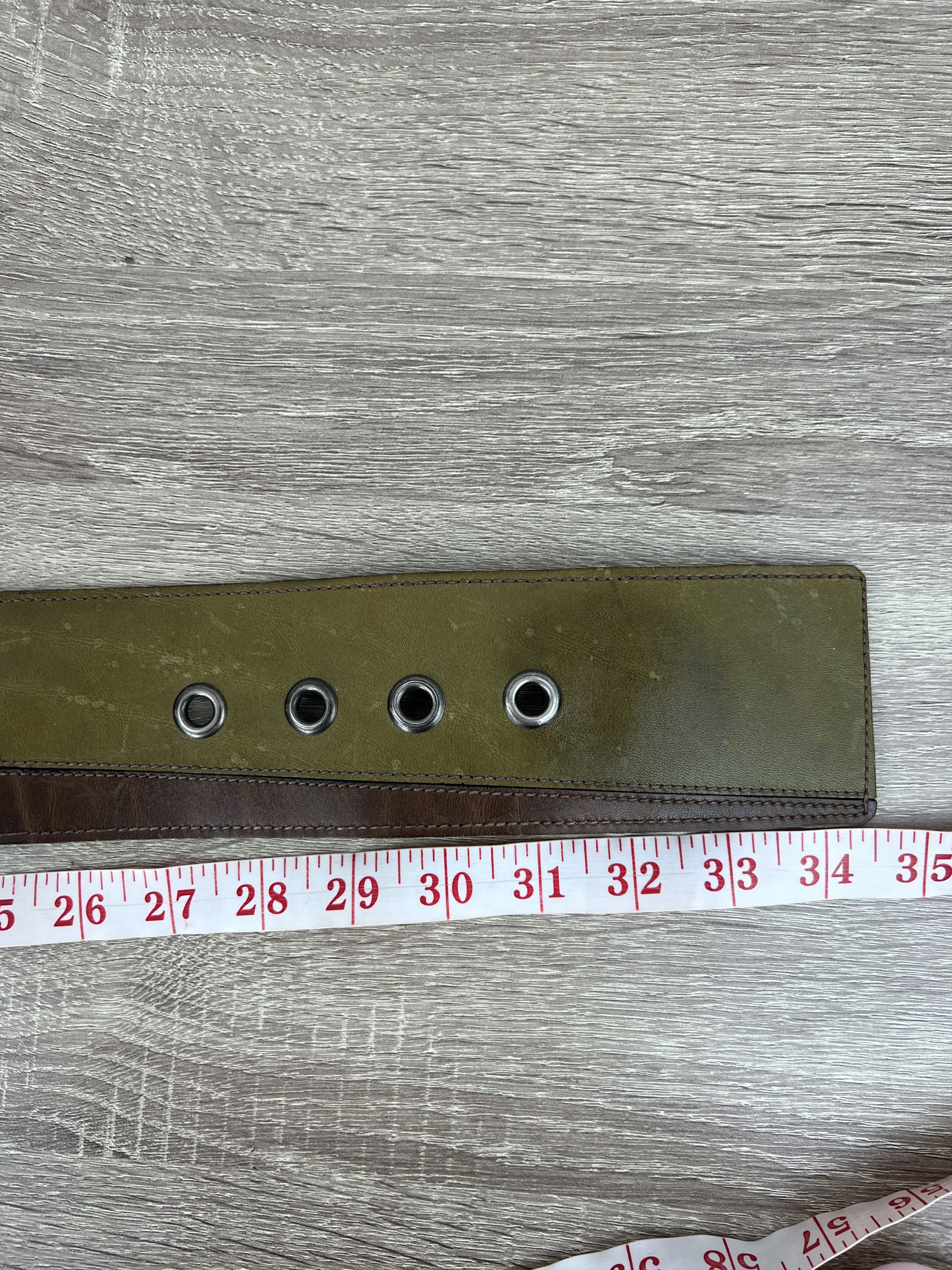 Saint Laurent Paris Saint Laurent Rive Gauche 2 Colored Wide Leather Waist Belt Size ONE SIZE - 13 Thumbnail
