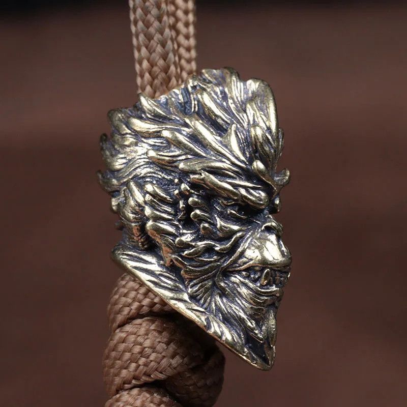 Handmade 3Pcs Monkey King Knife Beads Paracord Bead Zipper Umbrella Size ONE SIZE - 4 Thumbnail