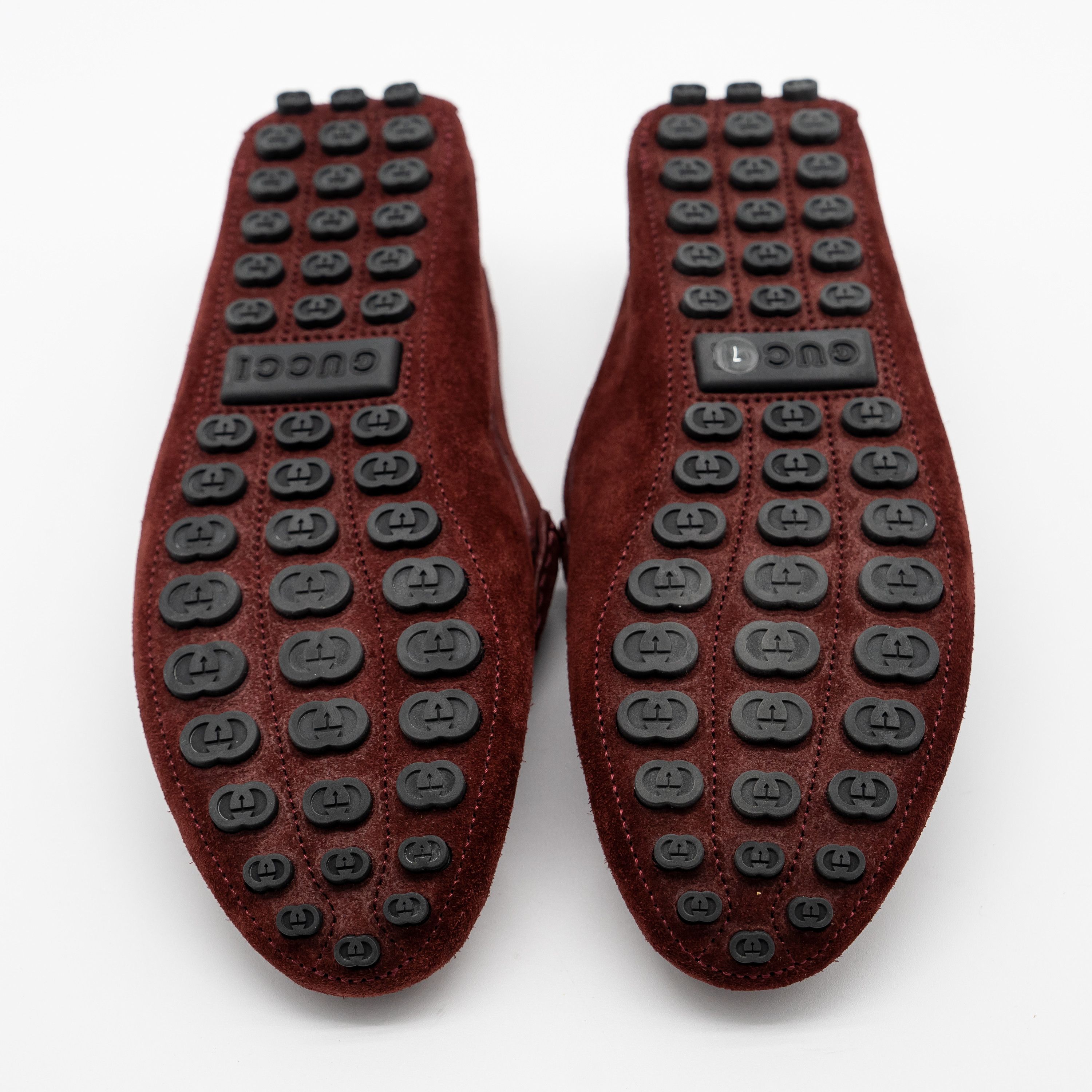 Gucci 7G 7.5 US Gucci Burgundy Red Suede Loafers Driver Horsebit Size US 7.5 / EU 40-41 - 6 Thumbnail