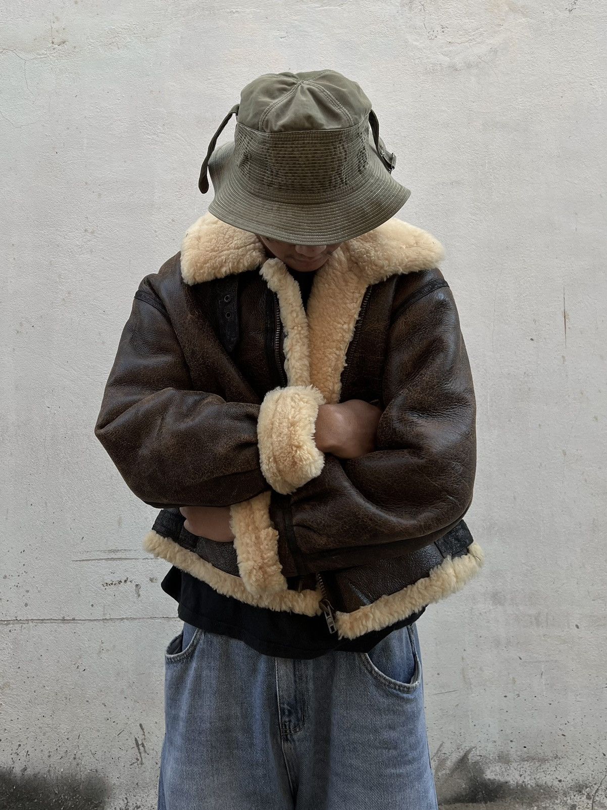 VINTAGE SUBURBAN LEATHER DUO TONE TYPE B3 FLIGHT JACKET