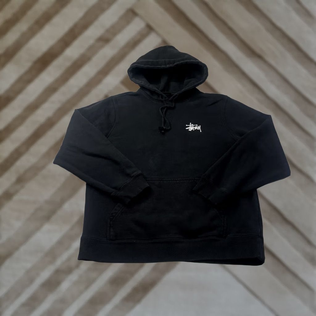 Logo 7 Stussy Hoodie Sweatshirt Black Fleece Pullover Medium Logo Skate Size US M / EU 48-50 / 2 - 1 Thumbnail