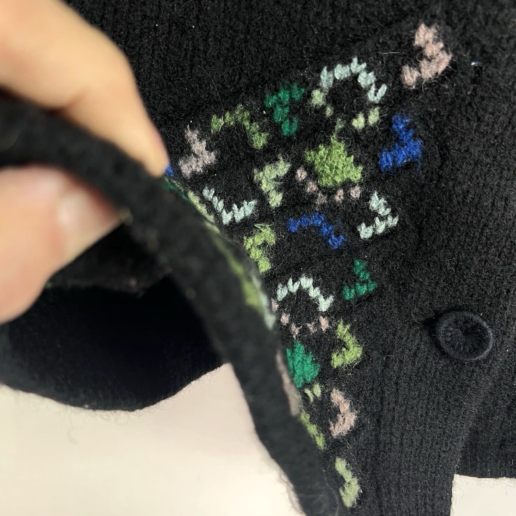 Vintage VINTAGE Dorce LeRoy Heavy Weight Thick Wool Cardigan Sweater Womens Size M Black Size M / US 6-8 / IT 42-44 - 5 Thumbnail