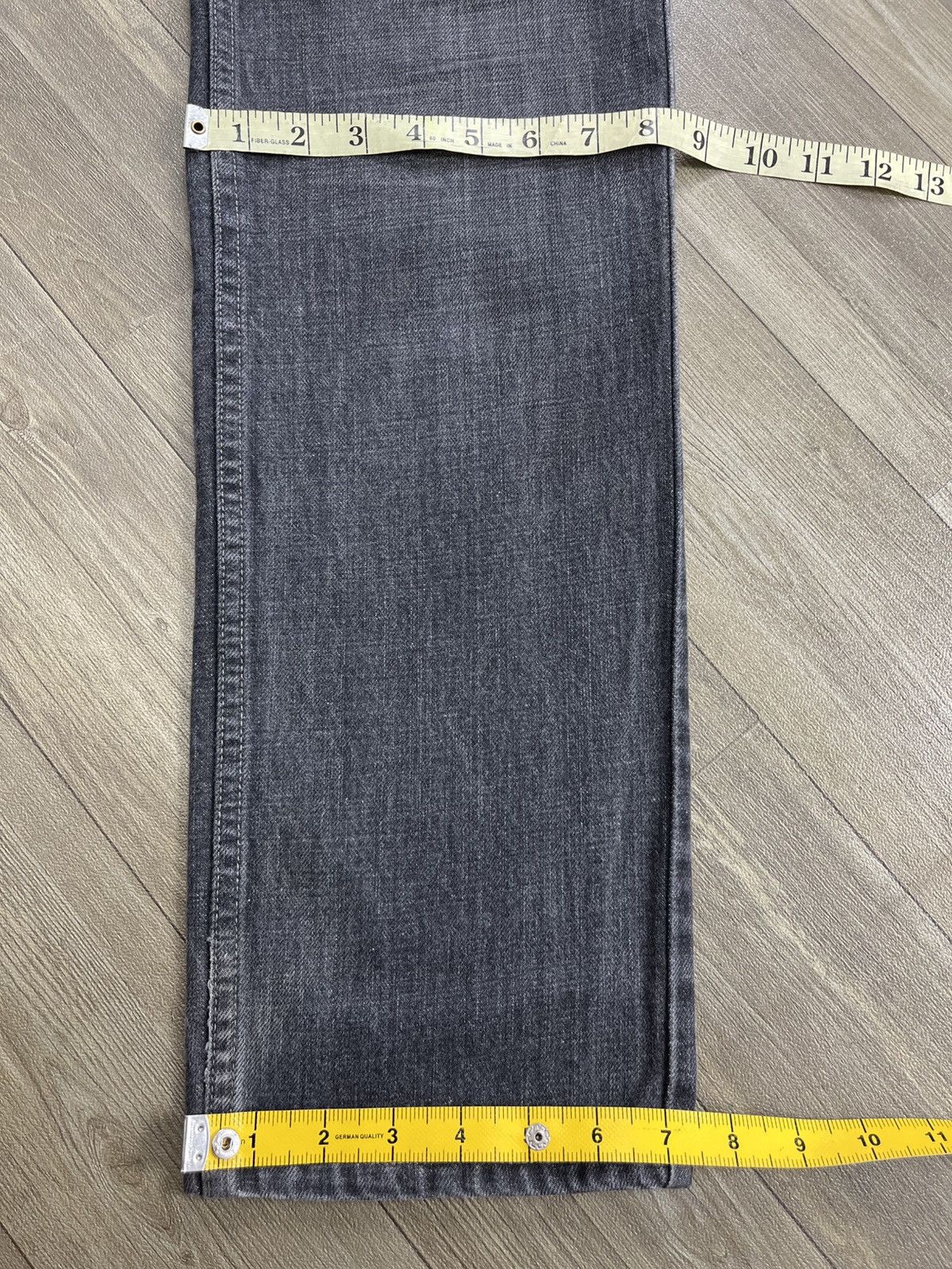 Yohji Yamamoto Vintage Ined Homme Yohji Yamamoto Black Faded Jeans Size US 30 / EU 46 - 15 Thumbnail