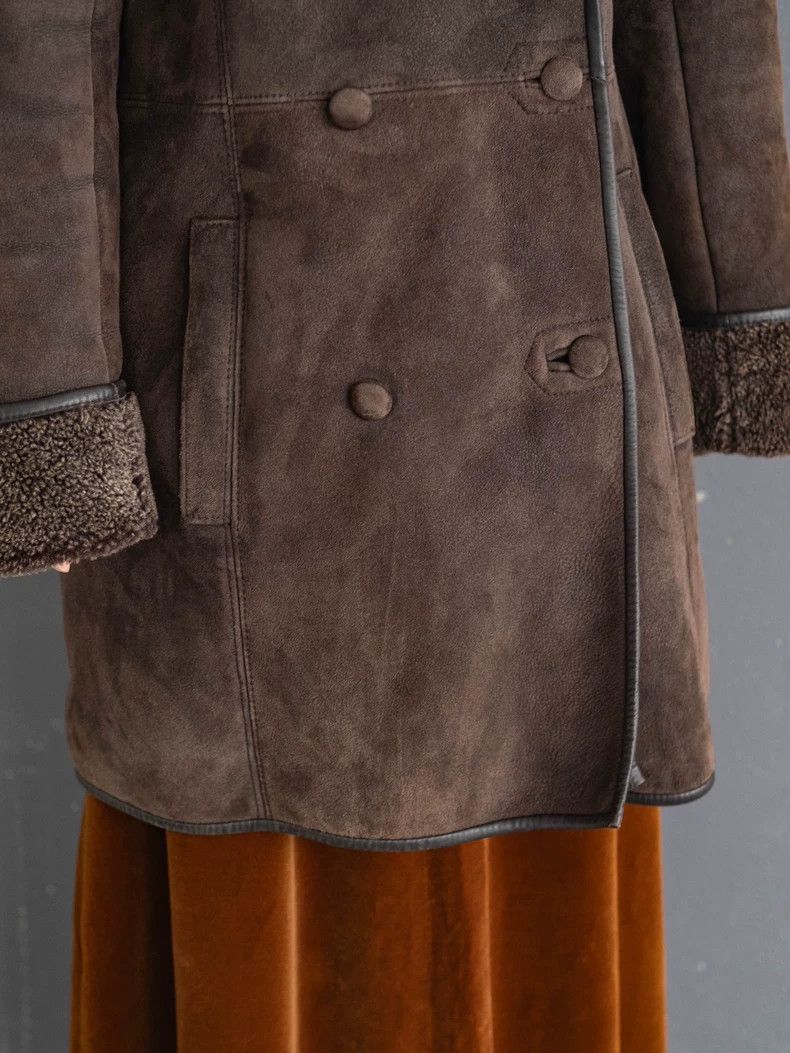 Kenzo KENZO Brown suede plush coat vintage Size XS / US 0-2 / IT 36-38 - 8 Thumbnail
