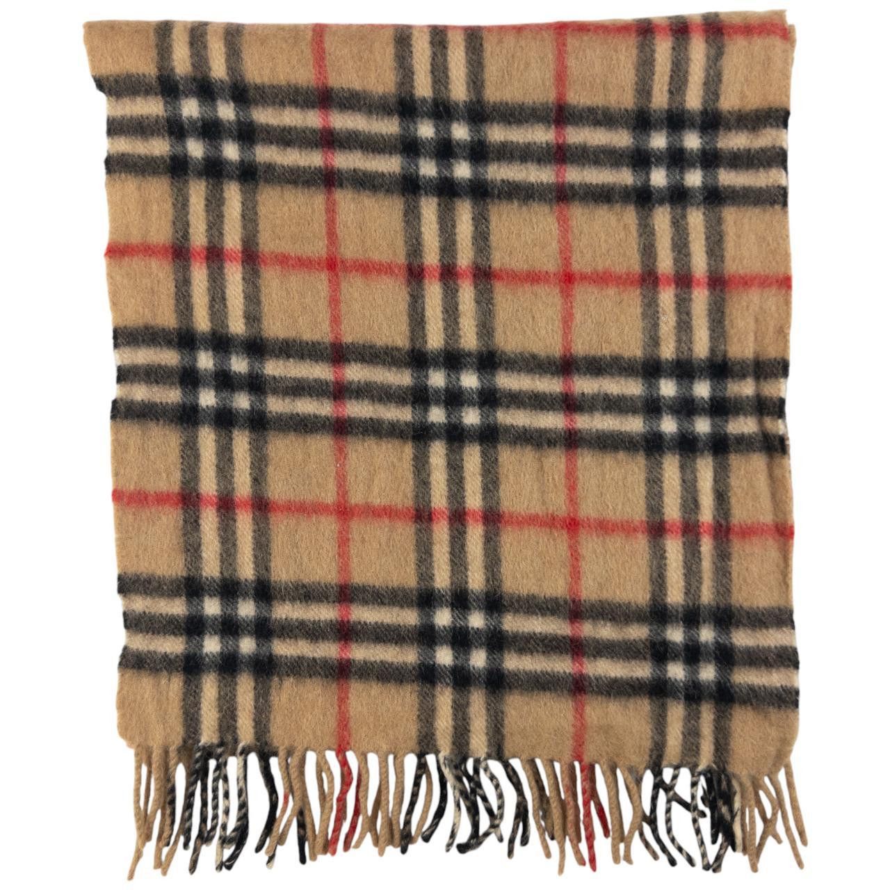 Burberry Vintage Burberry Cashmere Nova Check Tassel Scarf Size ONE SIZE - 2 Thumbnail