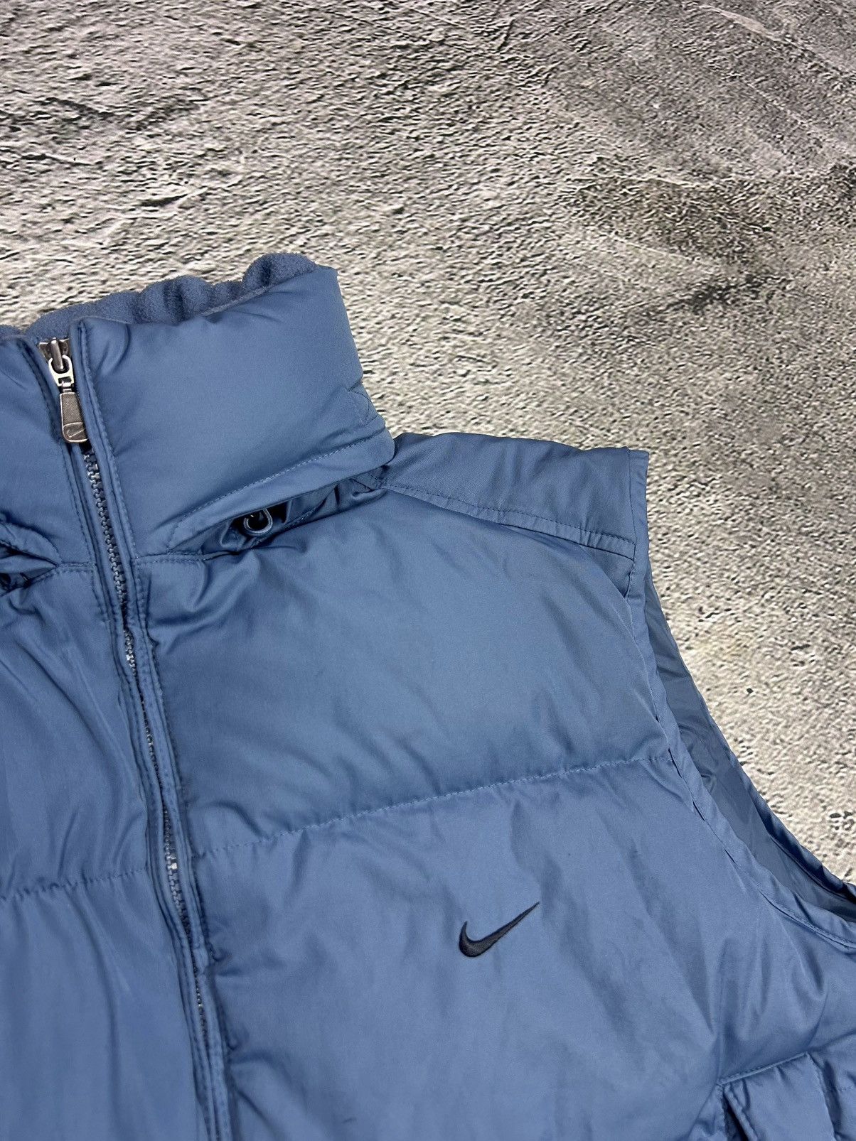 Nike × Vintage Nike vintage blue puffer vest small swoosh 2000s Size US M / EU 48-50 / 2 - 2 Thumbnail