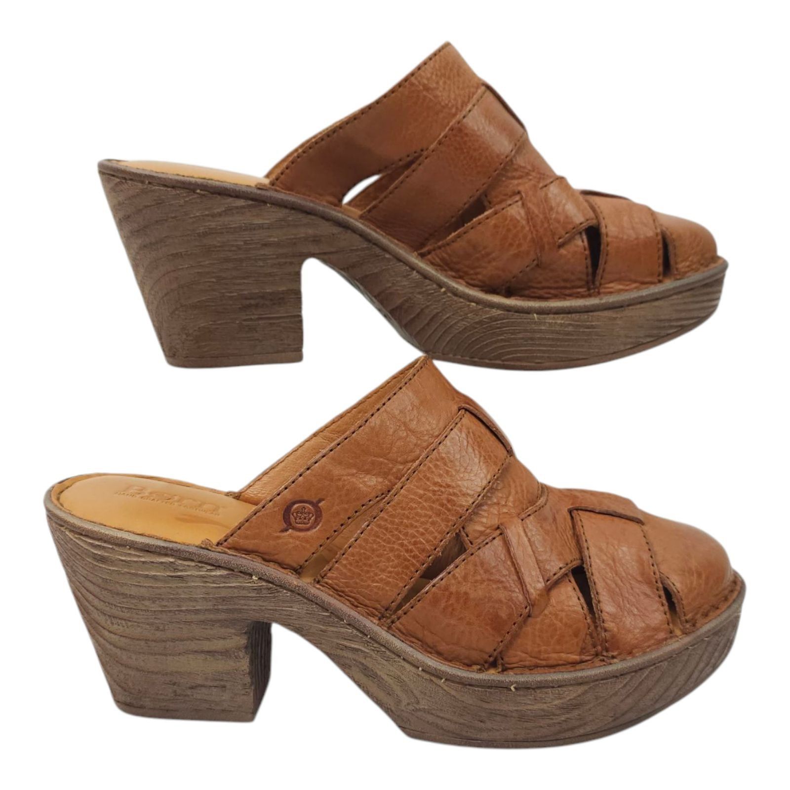Born Born Pollina Clog Mule Womens Size 9 M Block Heel Platform Size US 9 / IT 39 - 2 Thumbnail
