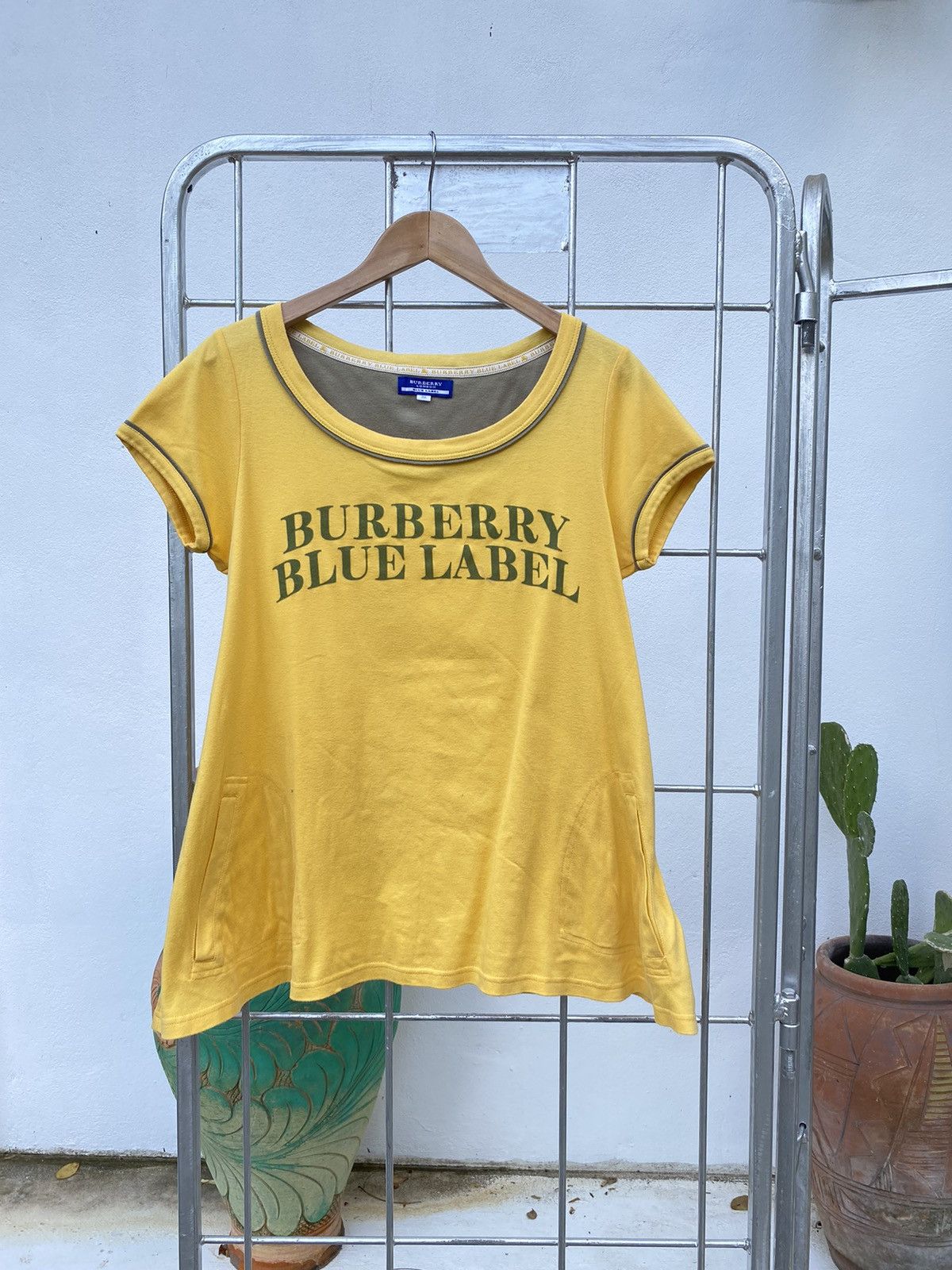 Burberry blue label Y2K logo shirt