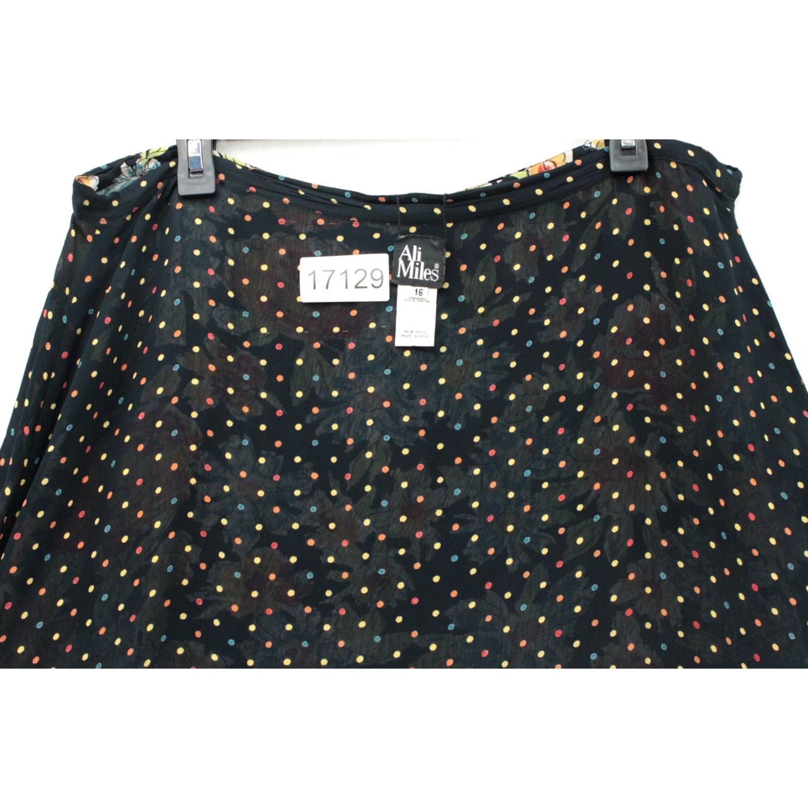 Vintage VINTAGE Ali Miles Maxi Skirt Womens 16 Reversable Boho Floral Polka Dots Witchy Summer Skirt Womens - Size 38" / US 16 / IT 52 - 8 Thumbnail