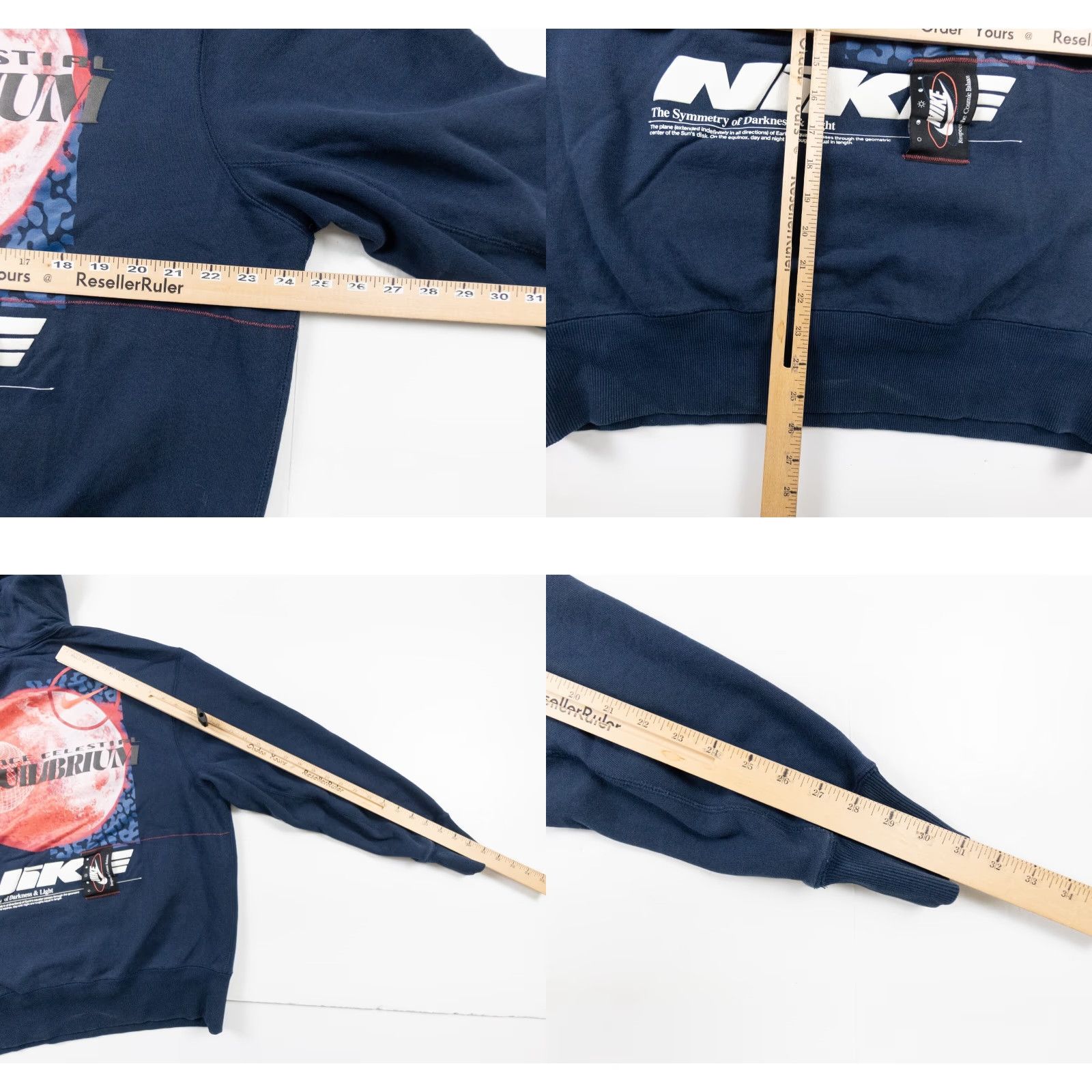 Nike Nike Cosmic Balance Hoodie Sweatshirt Adult Large Blue Fleece Logo Pullover Mens Size US L / EU 52-54 / 3 - 8 Thumbnail