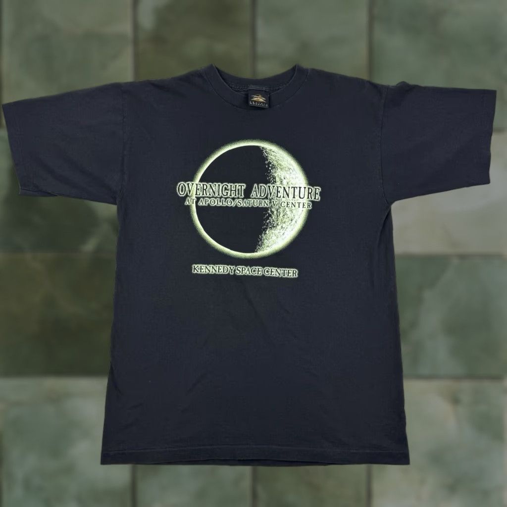 Vintage VINTAGE Kennedy Space Center T Shirt Adult Large Black Glow In The Dark 90s Space USA Mens Shirt Size US L / EU 52-54 / 3 - 1 Thumbnail