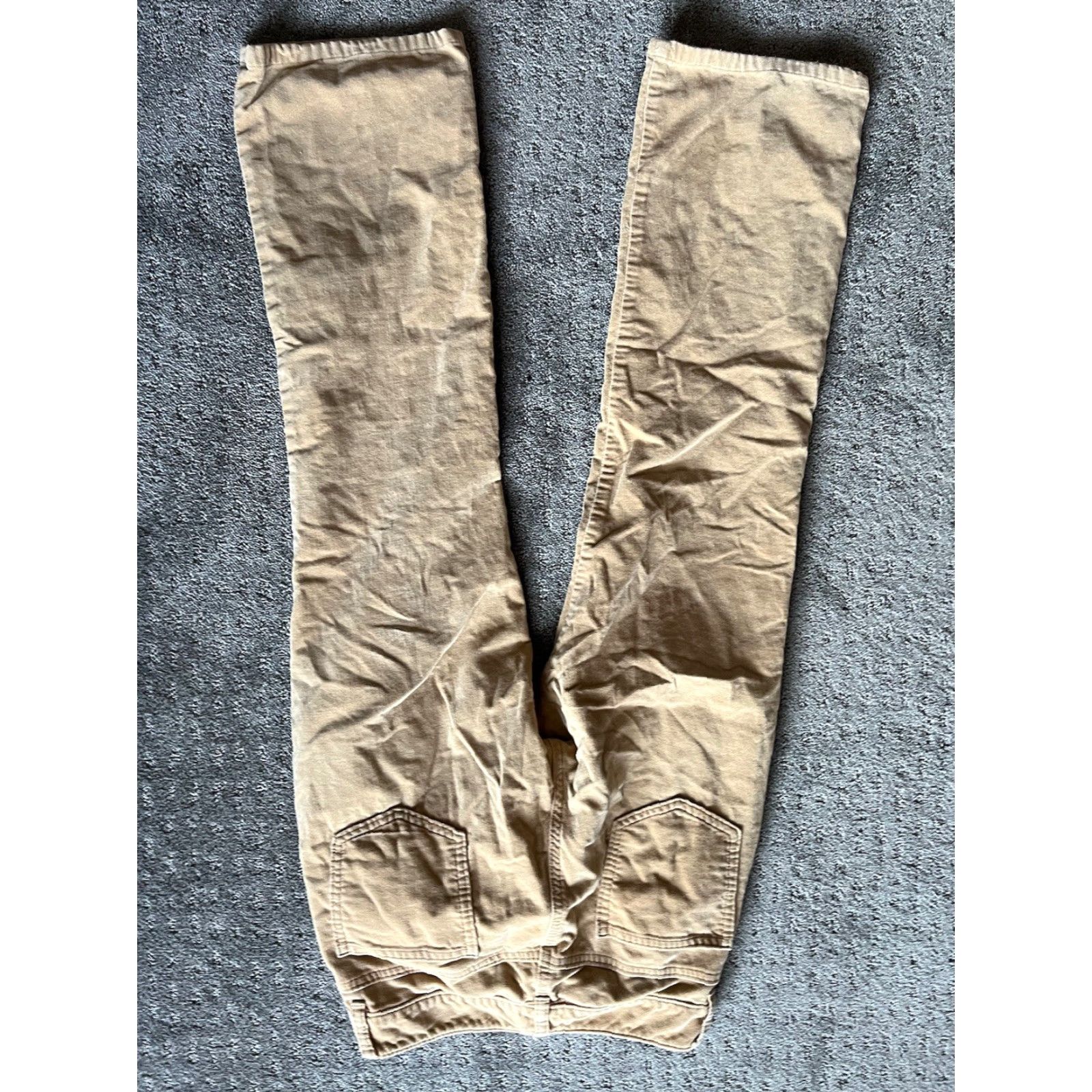Banana Republic VINTAGE Banana Republic Velvet Velour Pants Women Size 4 Beige Chino Skinny 90s Size 27" / US 4 / IT 40 - 3 Thumbnail