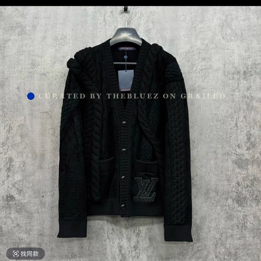 Louis Vuitton Louis Vuitton's latest black NBA knit logo cardigan